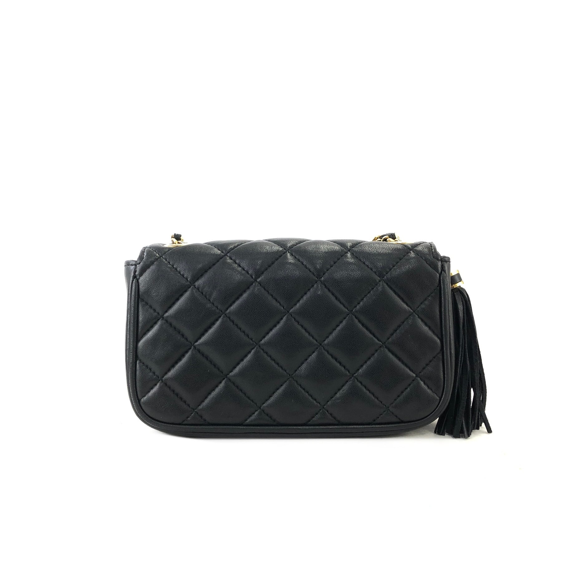 GIVENCHY ジバンシィ ロゴ タッセル レザー キルティング チェーン