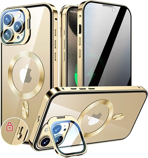 KELLCASE【カメラレンズ保護・スタンド+覗き見防止+MagSafe対応