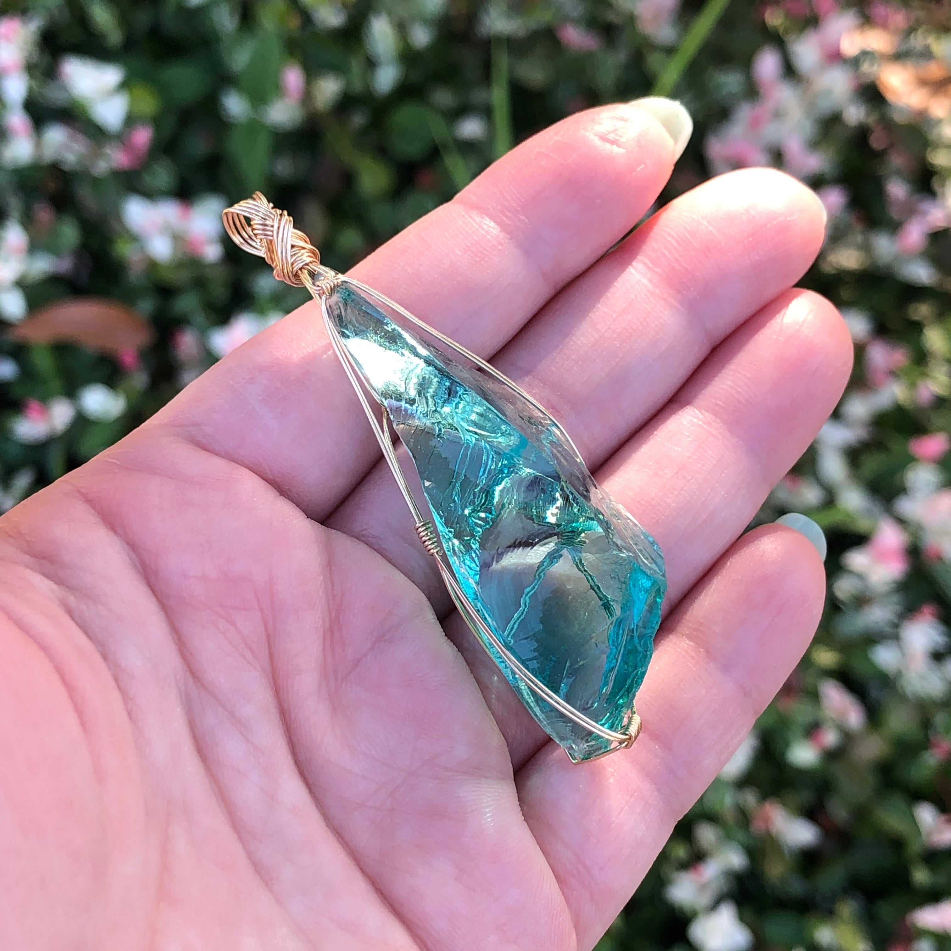 シエラネバダ産アンダラクリスタル☆宝石質～ Gem Cyan Angel～【世界