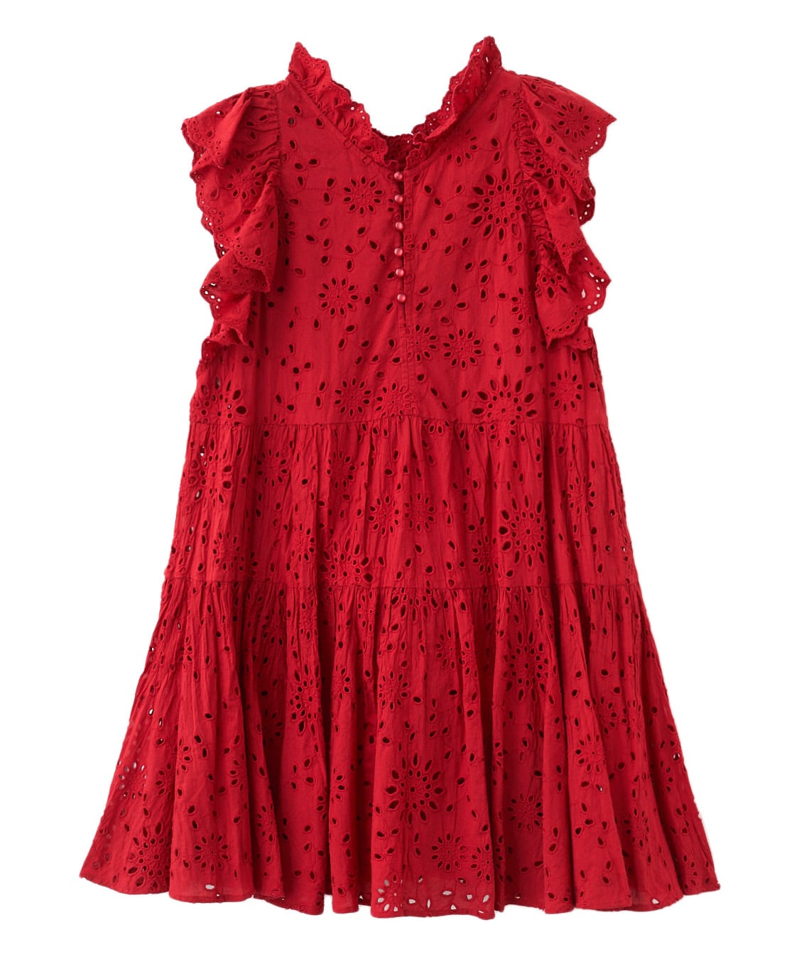 COCO DEAL/ココディール】エンブロイダリーティアードミニワンピース