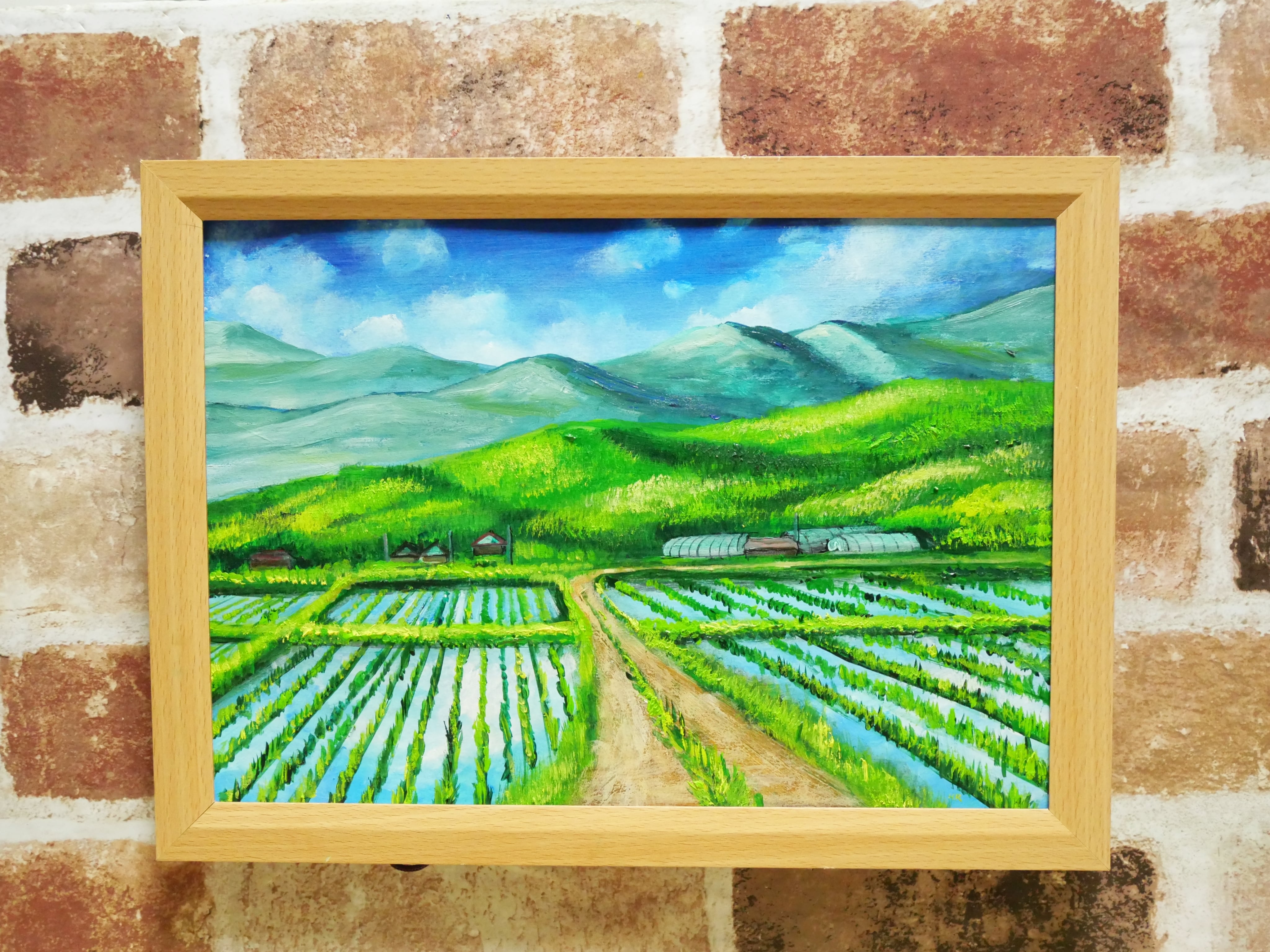 油絵 絵画 【田舎の田んぼ】 | HIROSHI1990