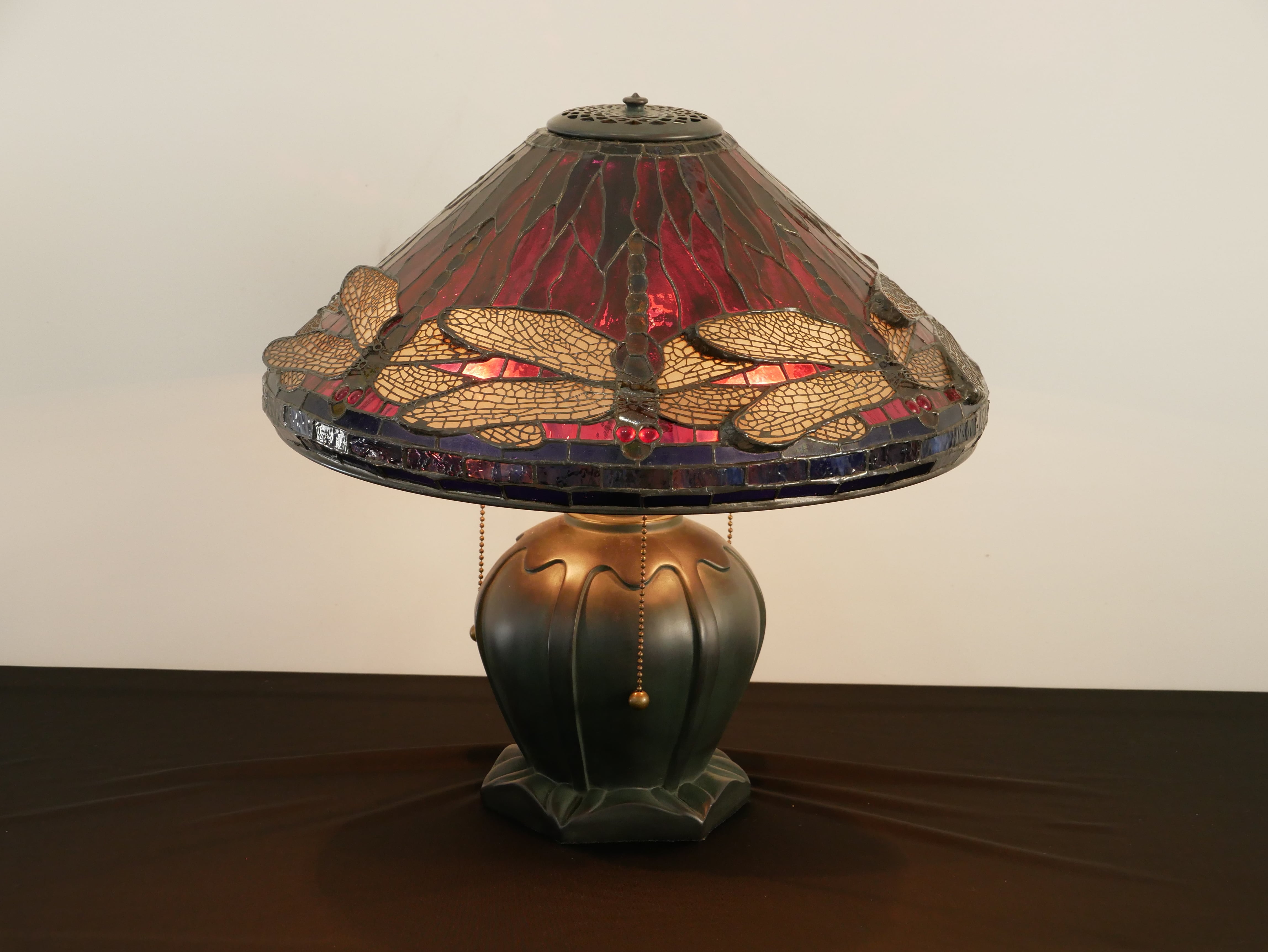 ステンドグラス】ティファニーランプ ドラゴンフライ SH | ステンド