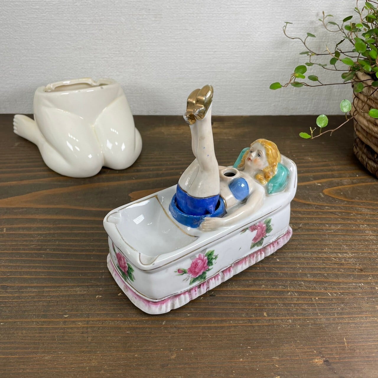 1950s アンティーク ヌード ガール ピンナップ ソルト&ペッパー 陶器製