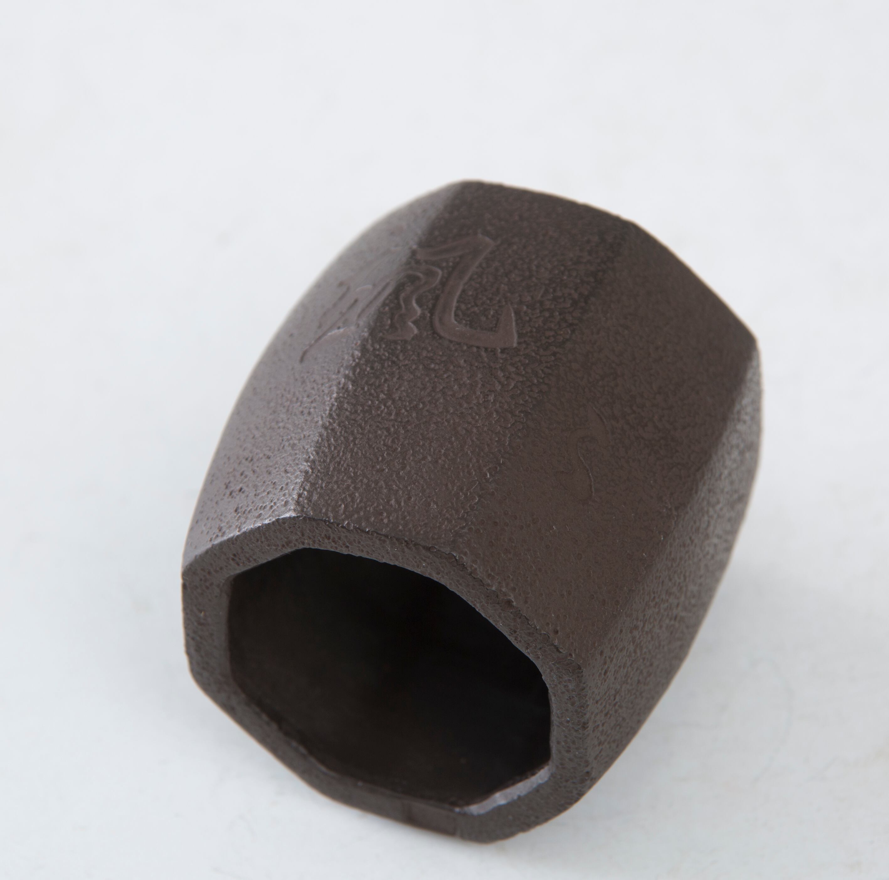 14代 十四代 宮崎寒稚 八角蓋置 共箱 鉄 裏千家鵬雲斎好 自筆颯々 不見