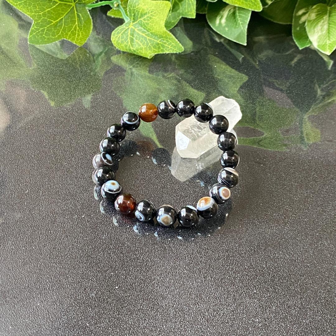 689☆天眼石アイアゲート【魔除けお守り】天然石ブレスレット