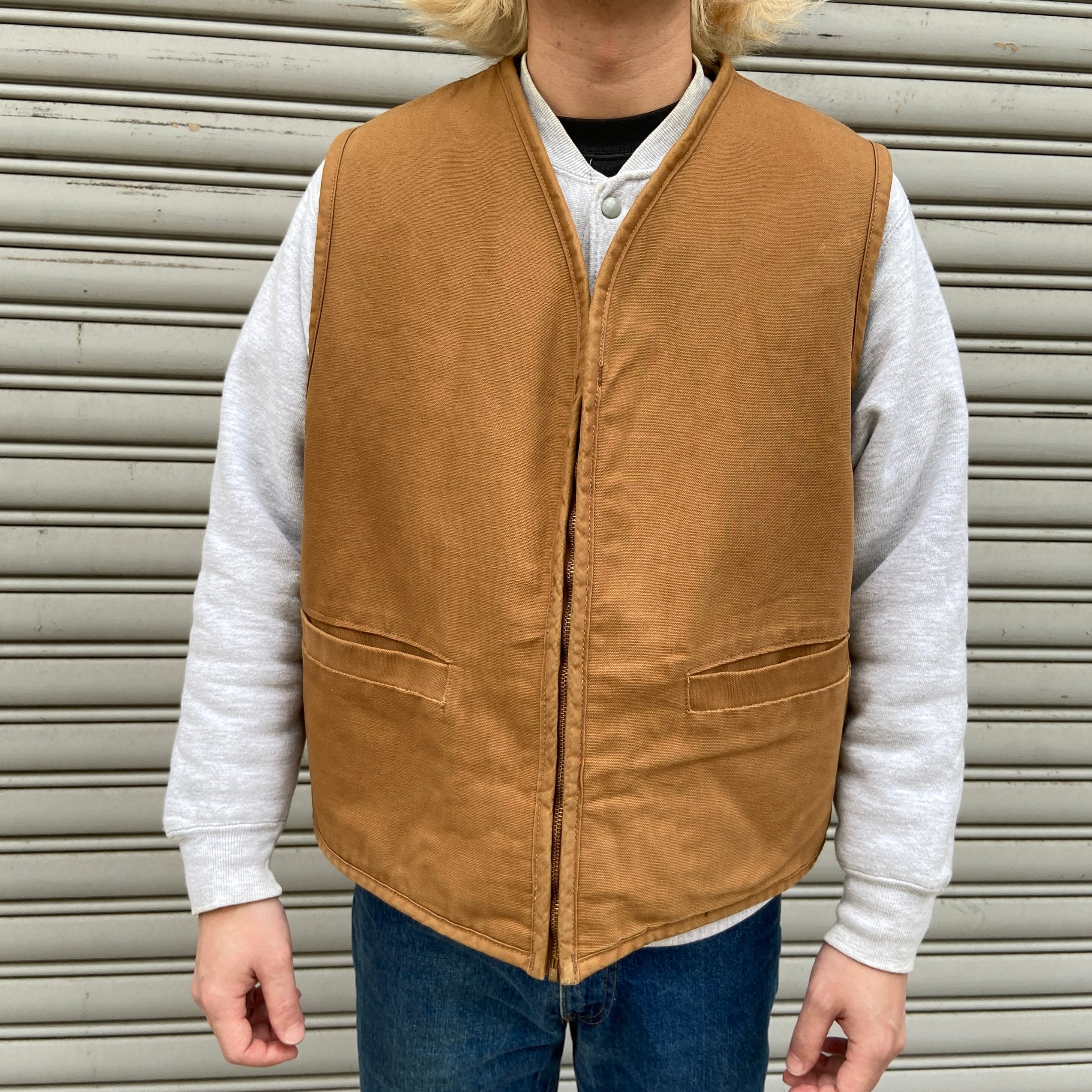 70s Carhartt ダックベスト USA製 裏ボアXL スコービルジップ | 古着屋 Uan