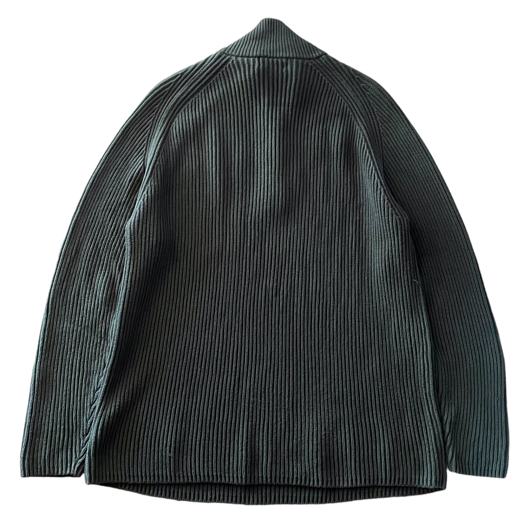 old ST. JOHN'S BAY half zip cotton knit sweater L / セントジョンズ