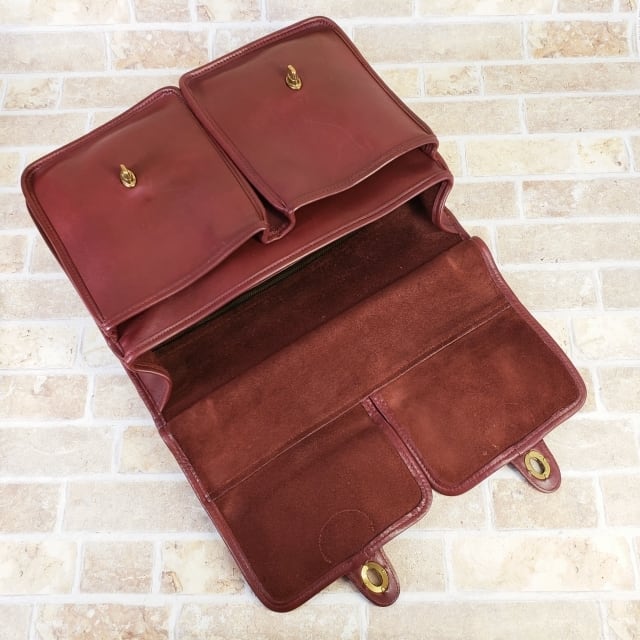 オールドコーチ ☆ USA製 レザー 2WAY ブリーフケース バーガンディ