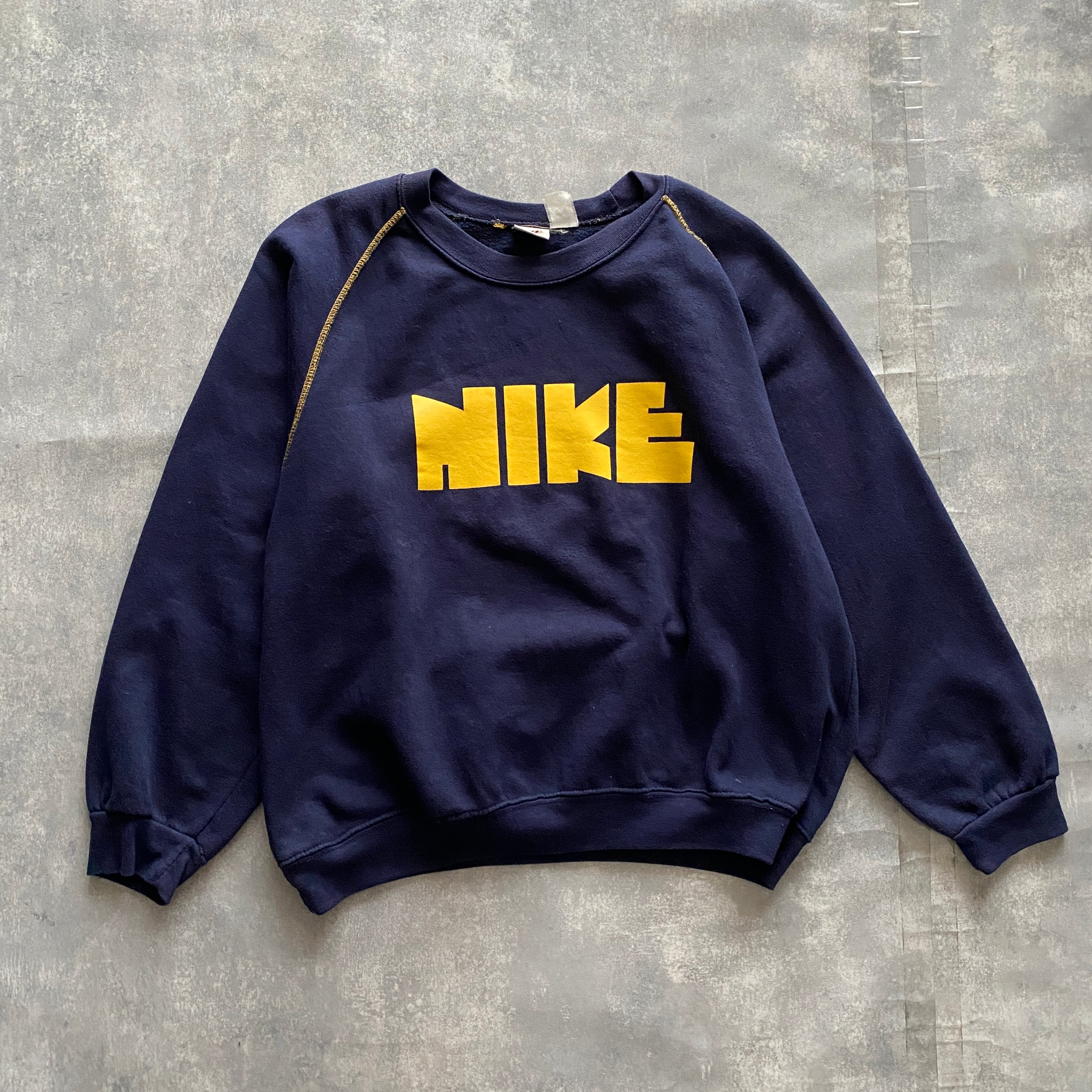 90's ナイキ ゴツナイキ プリントロゴ ラグランスウェット