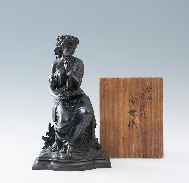 duchoiselle ブロンズ 銅製 少女像 置物 オブジェ インテリア 仏蘭西