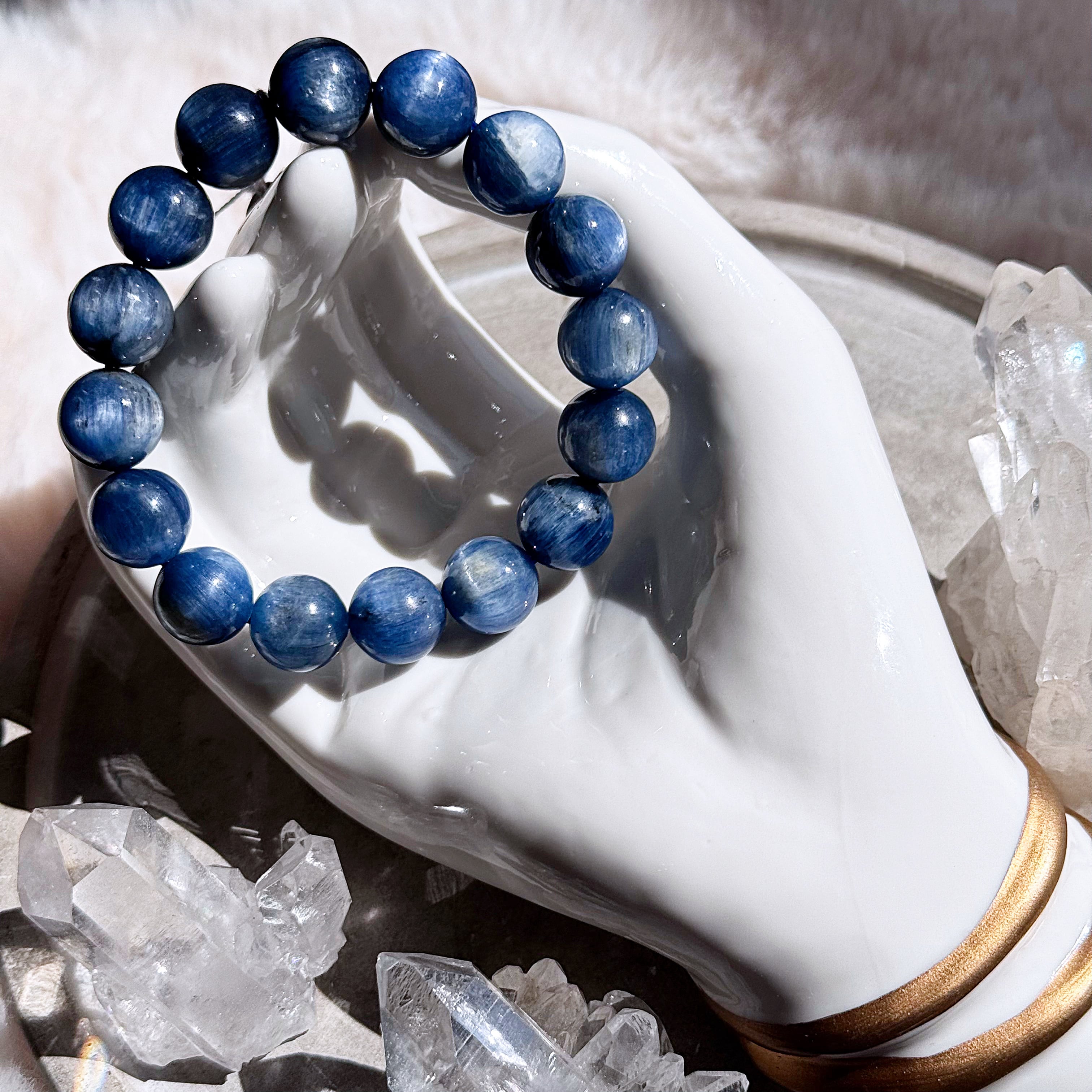 カイヤナイト 天然石ブレスレット◇開運 目標達成 願望成就 禁酒