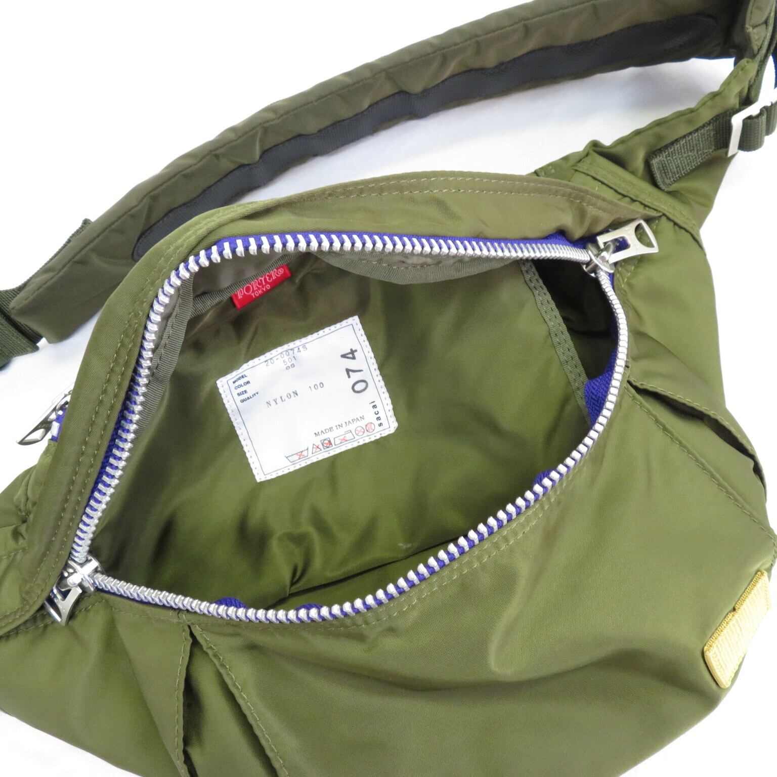 sacai x PORTER Nylon Waist Bag ウエストバッグ カーキ /サカイ