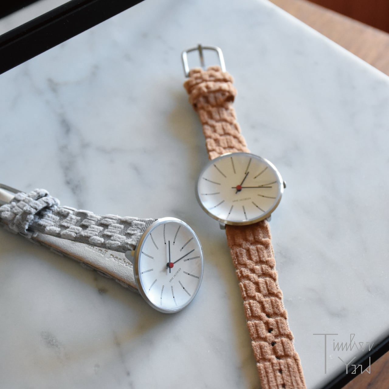 在庫限り】ミナ ペルホネンコラボ Watch / Bankers / ブラウン / Φ34mm