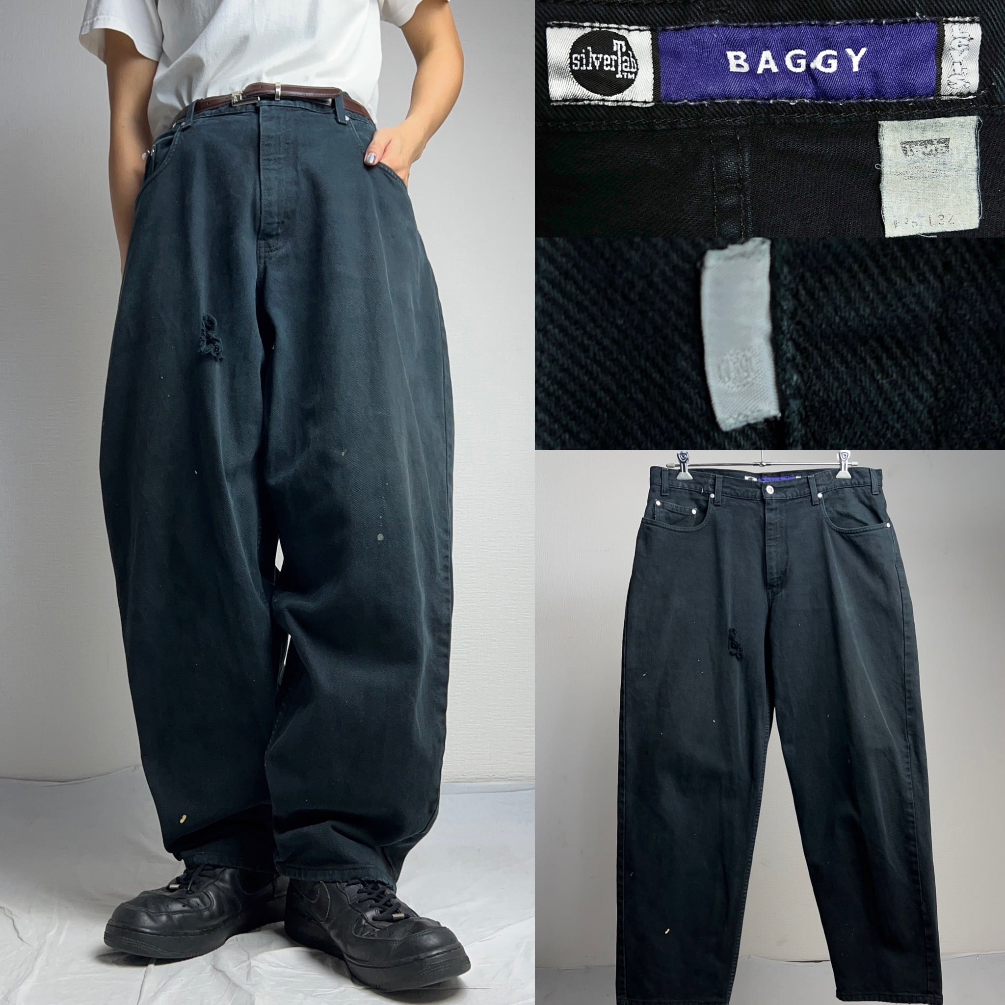 90's Levi's SilverTab BAGGY BLACK DENIM PANTS リーバイス シルバー