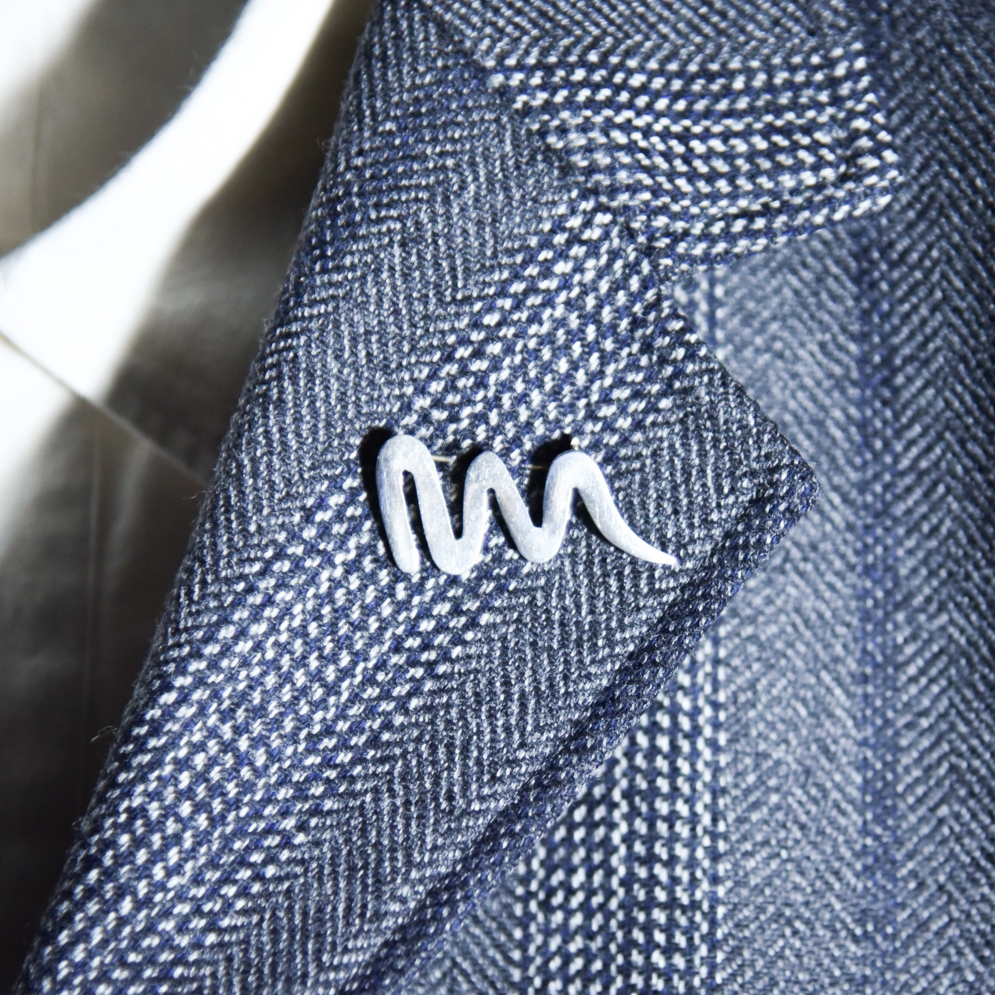 Mexican Jewelry Silver zig-zag Snake Brooch メキシカンジュエリー