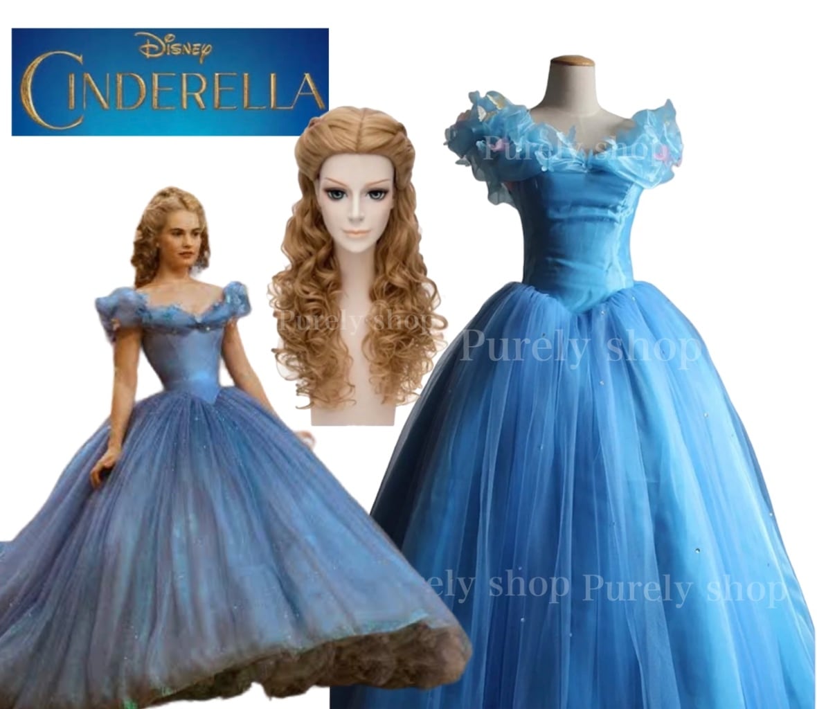 ディズニープリンセス シンデレラ 実写版 デラックス コスチューム D