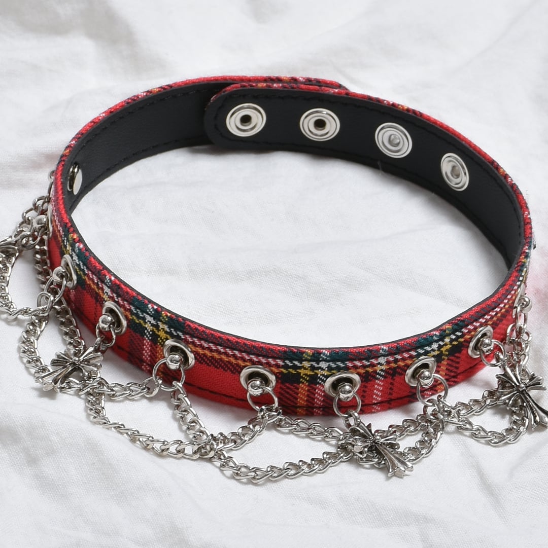 3クロス×3連チェーンチョーカー | VOLCAN&APHRODITE