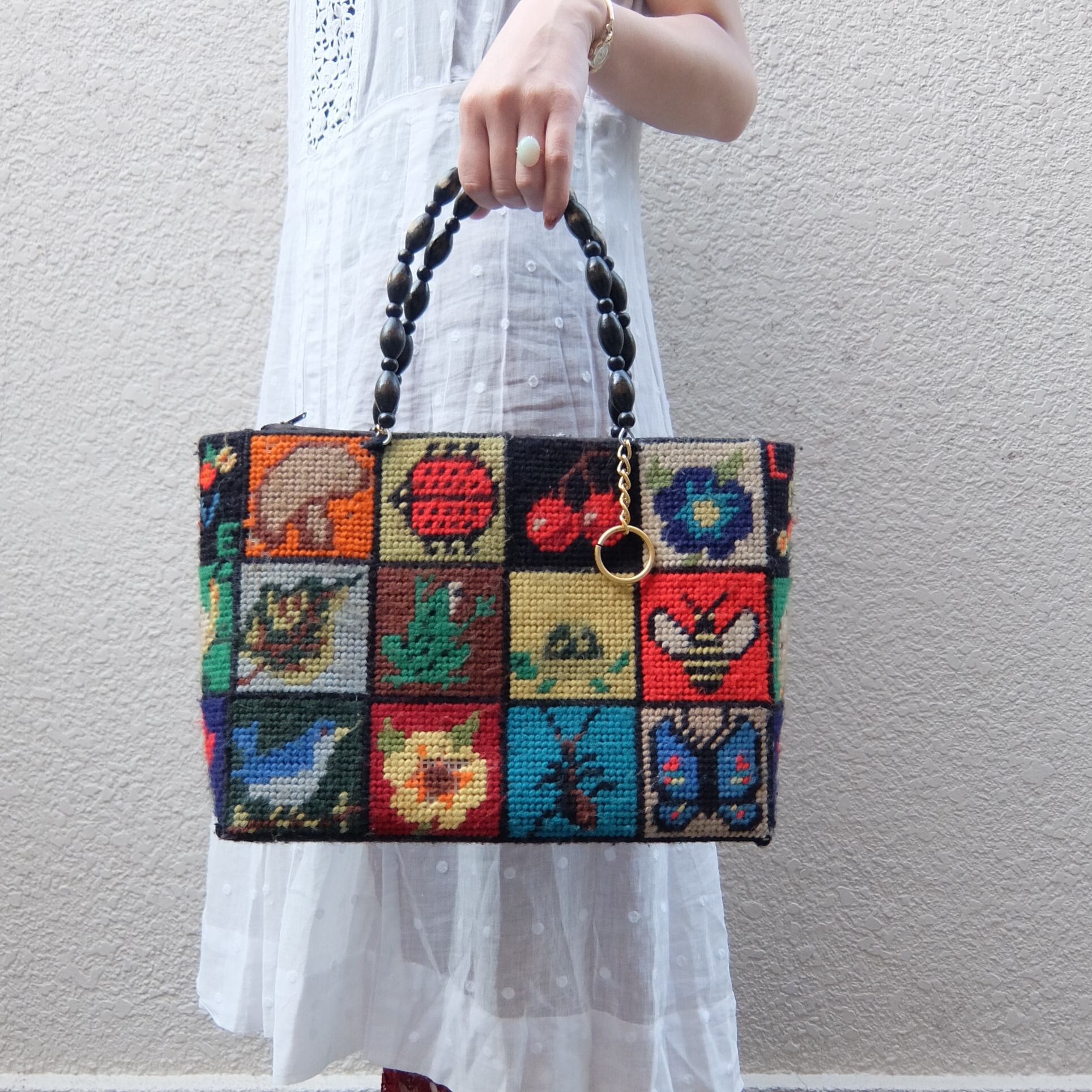 Needle point hand bag／ニードルポイント ハンド バッグ | BIG TIME