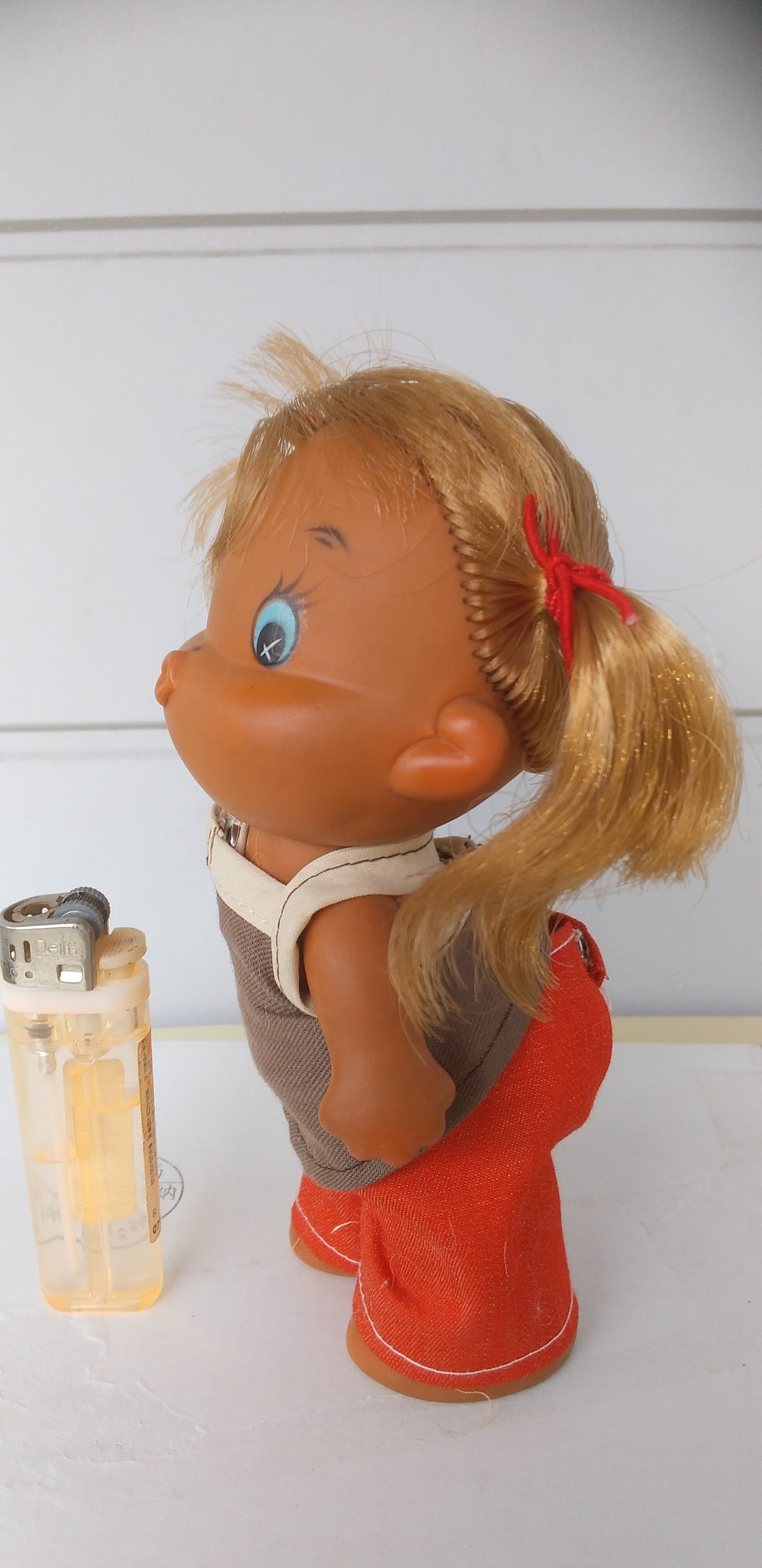 昭和レトロの女の子 ソフビ 人形 | 一文千文