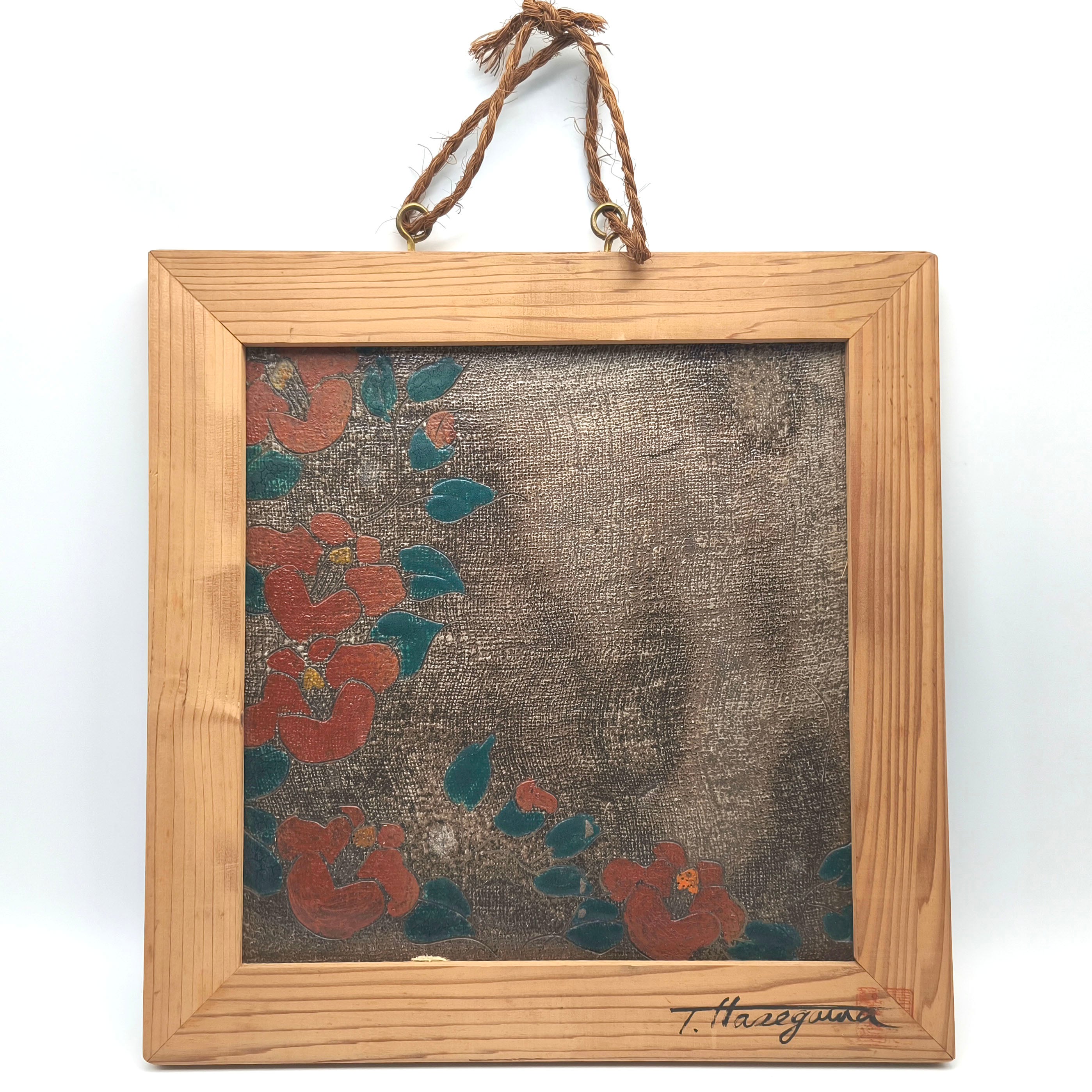 ジムトンプソン・JIM THOMPSON・象柄・タイシルク・スカーフ・額入・No