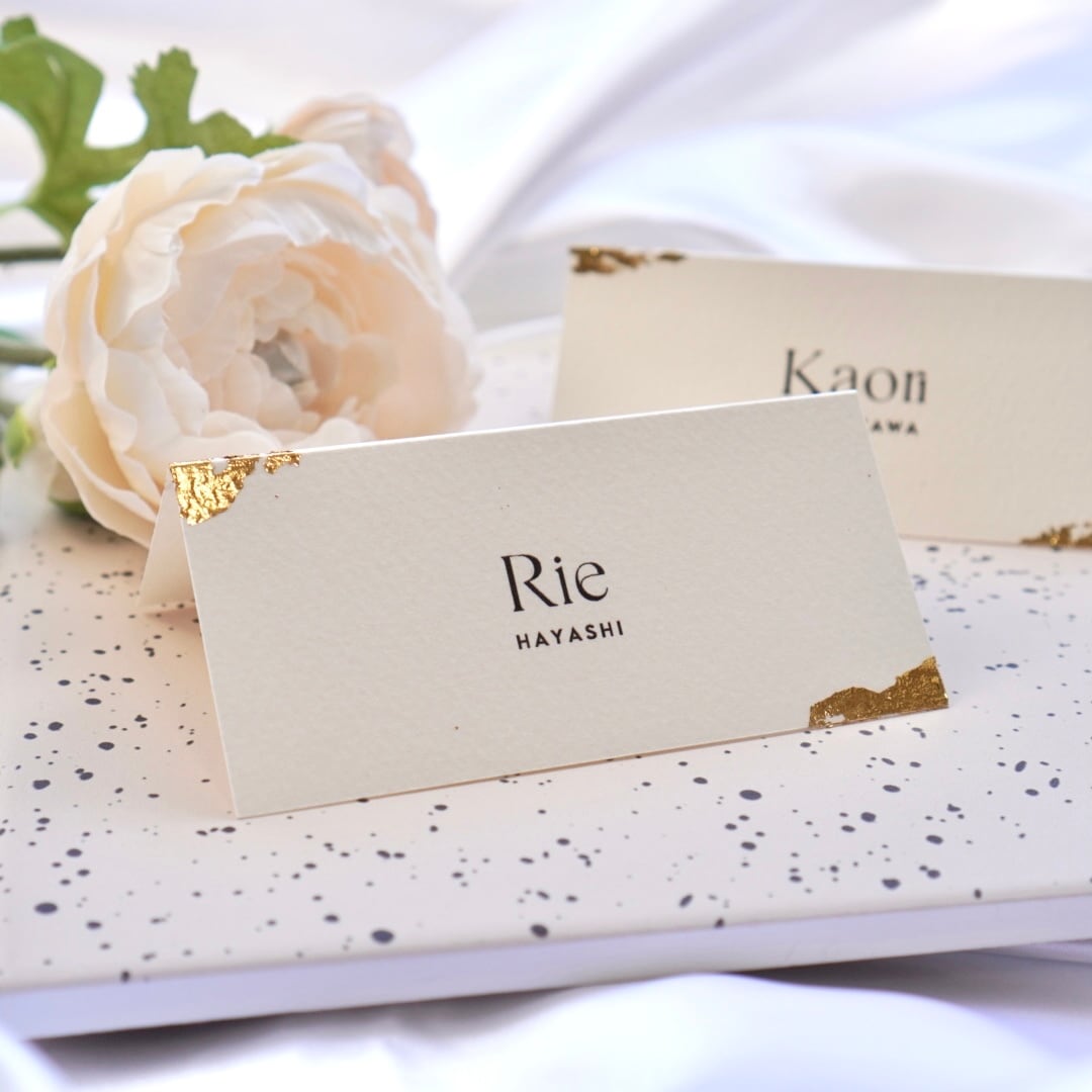 人気！結婚式 二つ折り席札☆X（12部～、6部単位） | mierakue wedding