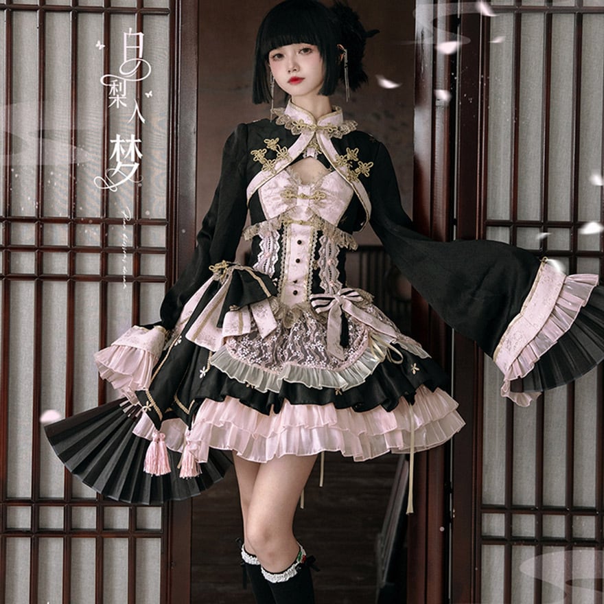 ゴスロリ通販 With U チャイナドレス 中華ロリィタ セットアップ