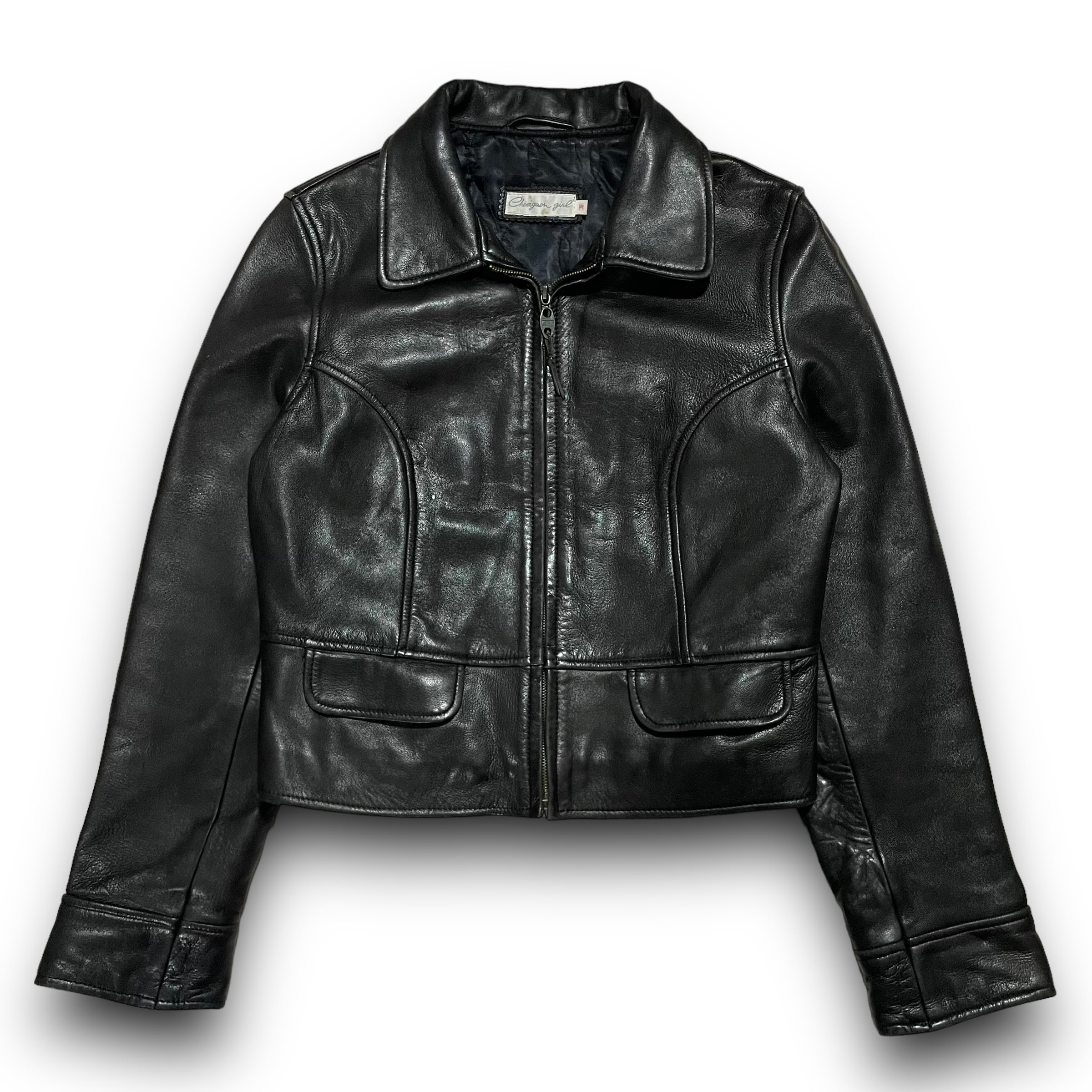 S】【80~90年代】CHEVIGNON レザージャケット 革ジャン シープスキン