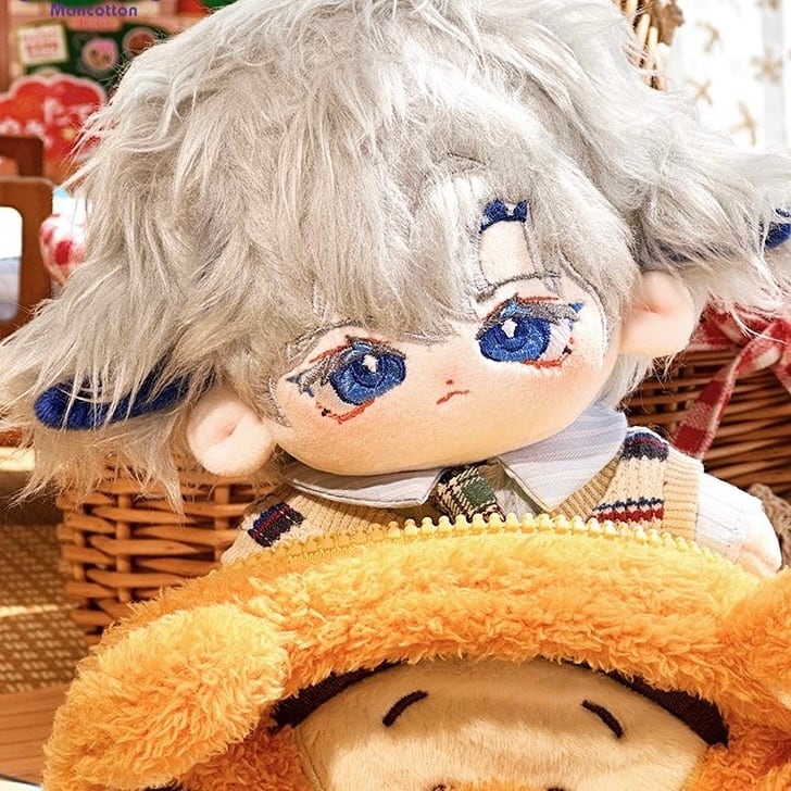 ✿20cm✿ 銀川 骨あり 獣体無属性ぬいぐるみ 本体 furry着せ替え