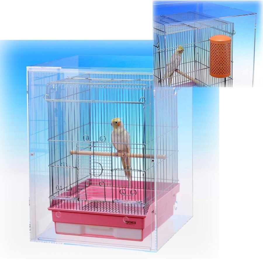 アクリルバードケージ【ヒーター外付けタイプ】 HOEI 465オウム 鳥かご