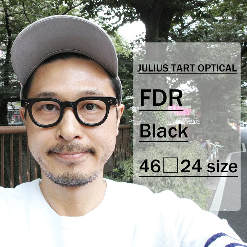 JULIUS TART OPTICAL / FDR / ブリッジ :24mm / BLACK ブラック 復刻