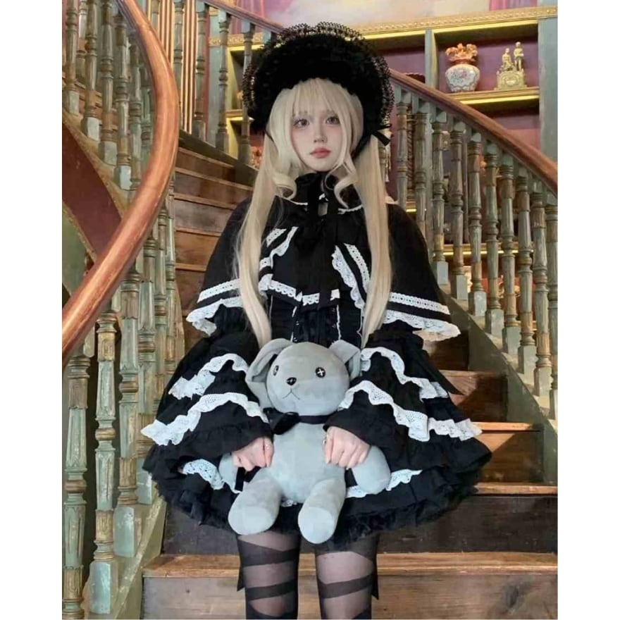 SEASONZ ゴスロリ セットアップ Doll Heart 3点セット ケープ 半袖