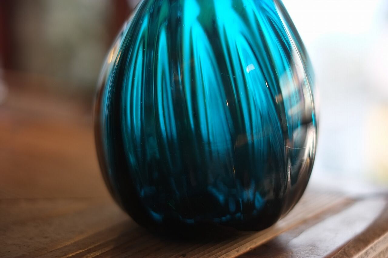 倉敷ガラス・小谷栄次】◇◇◇花瓶◇◇◇小谷ブルー◇◇◇ | 民芸ペチカ