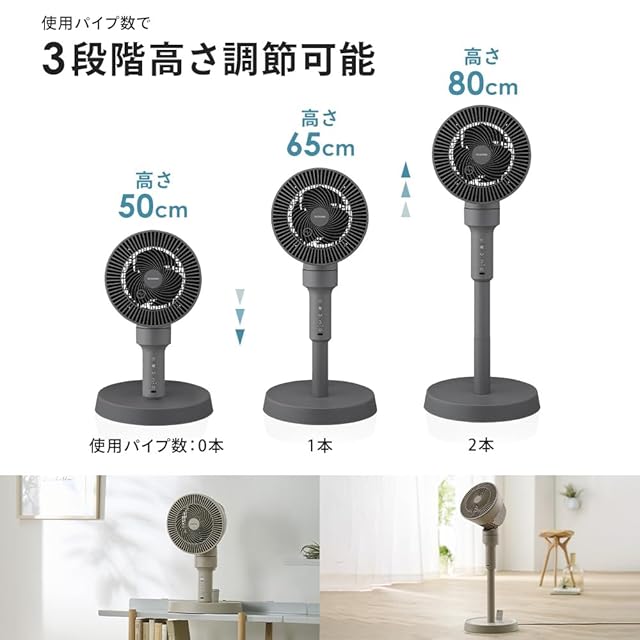 節電対策アイリスオーヤマ扇風機タワーファンスリム左右自動首振り