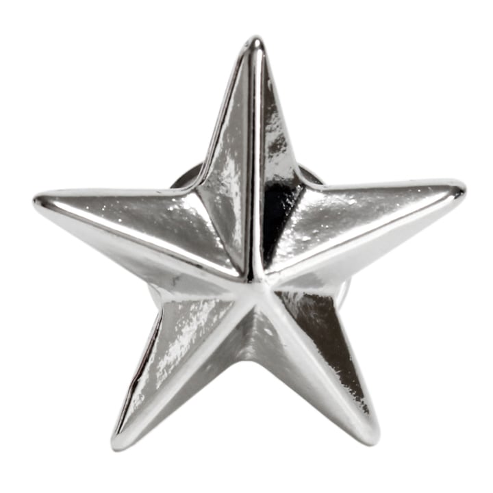 大きいサイズ 約22mm シンプル星型スタースタッズ ポイント ピンバッジ
