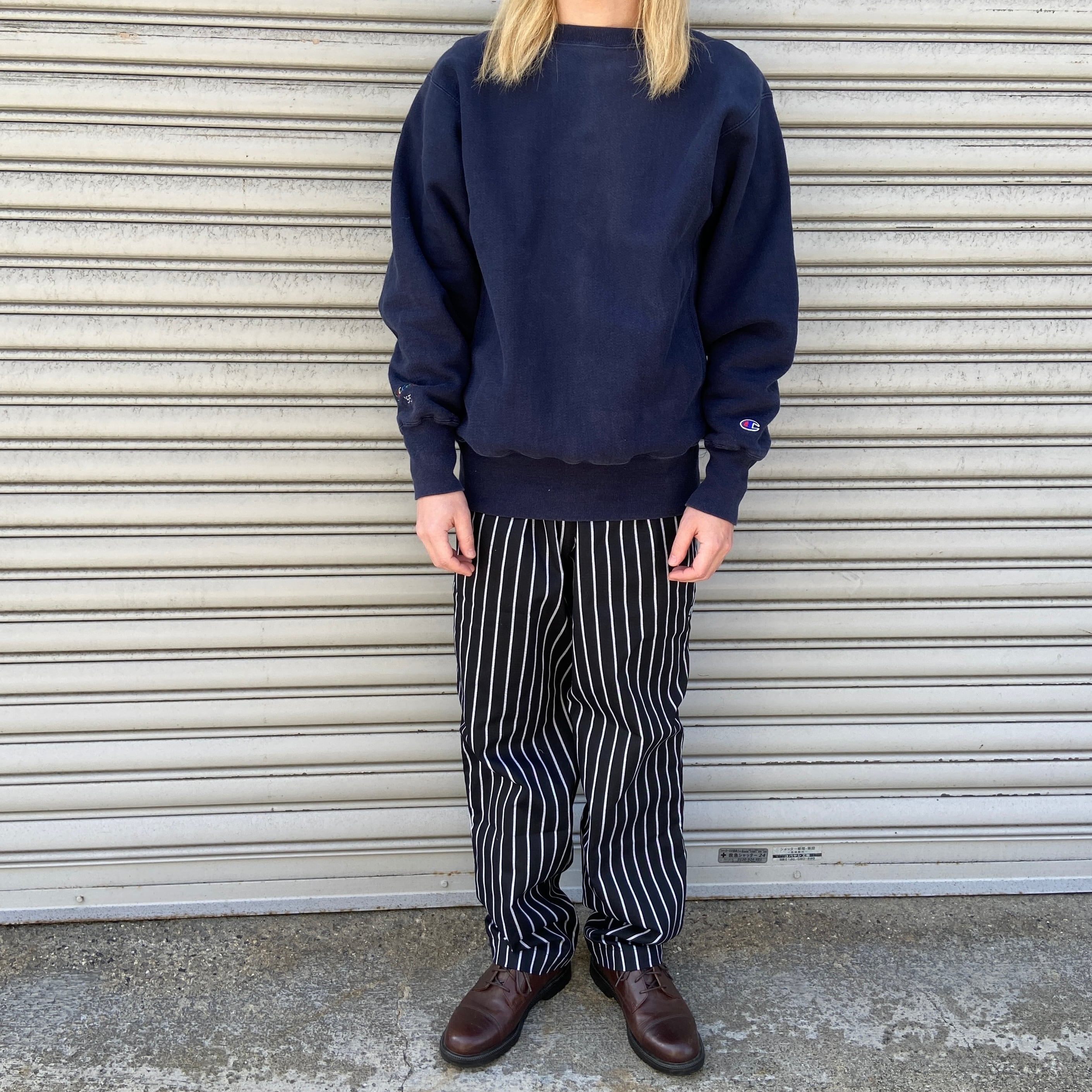 90s USA製 Champion リバースウィーブスウェット 目なし 紺 L | 古着屋 Uan