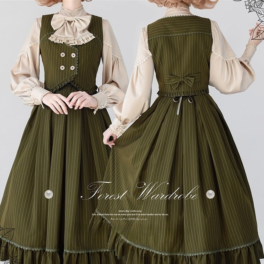 SEASONZ ロリータ クラロリ ベスト ピンストライプ クラシカル