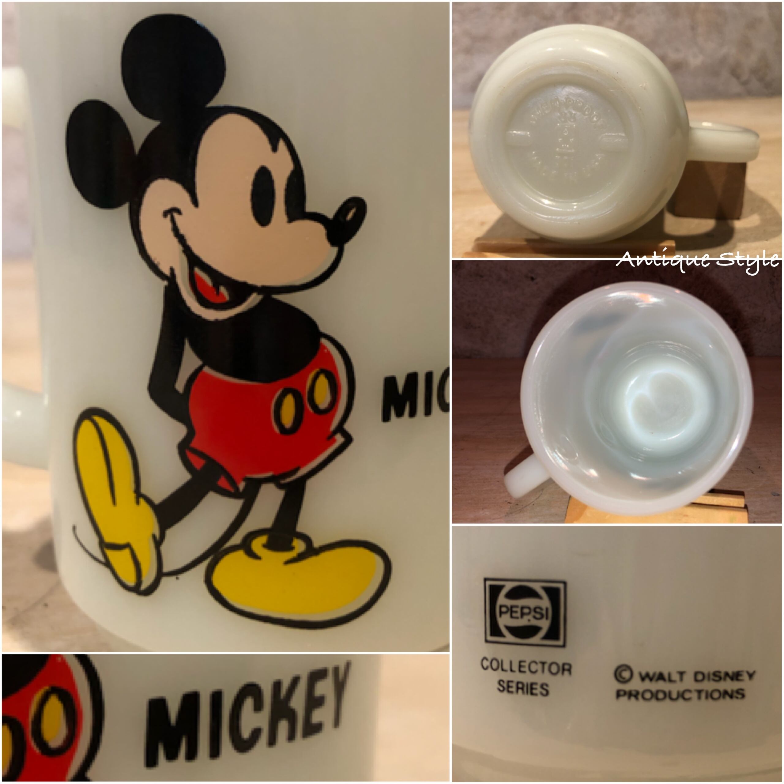 Fire-King ファイヤーキング Mickey オールド ミッキーマウス ミルク
