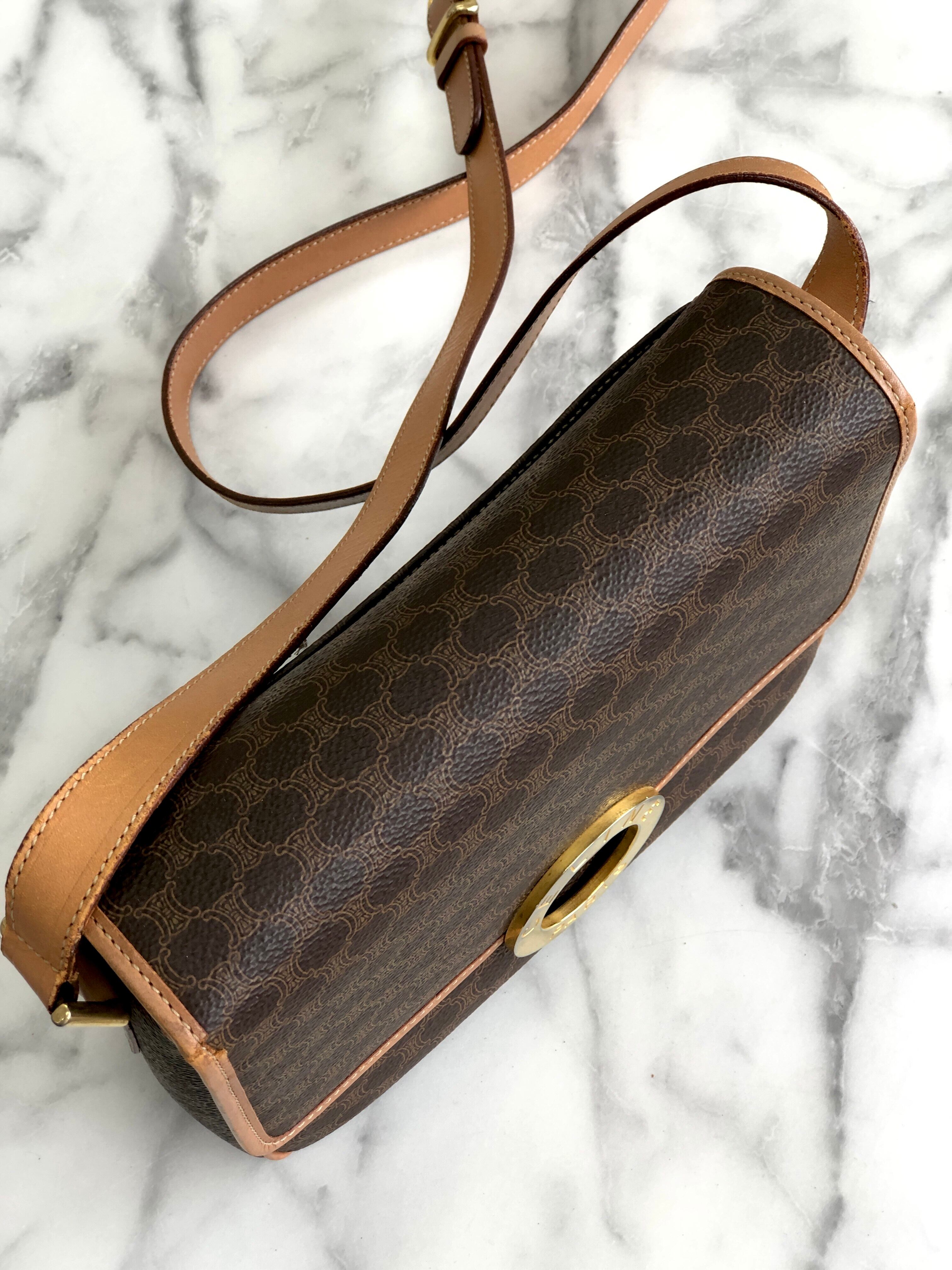 CELINE セリーヌ マカダム サークルロゴ クロスボディ ショルダー