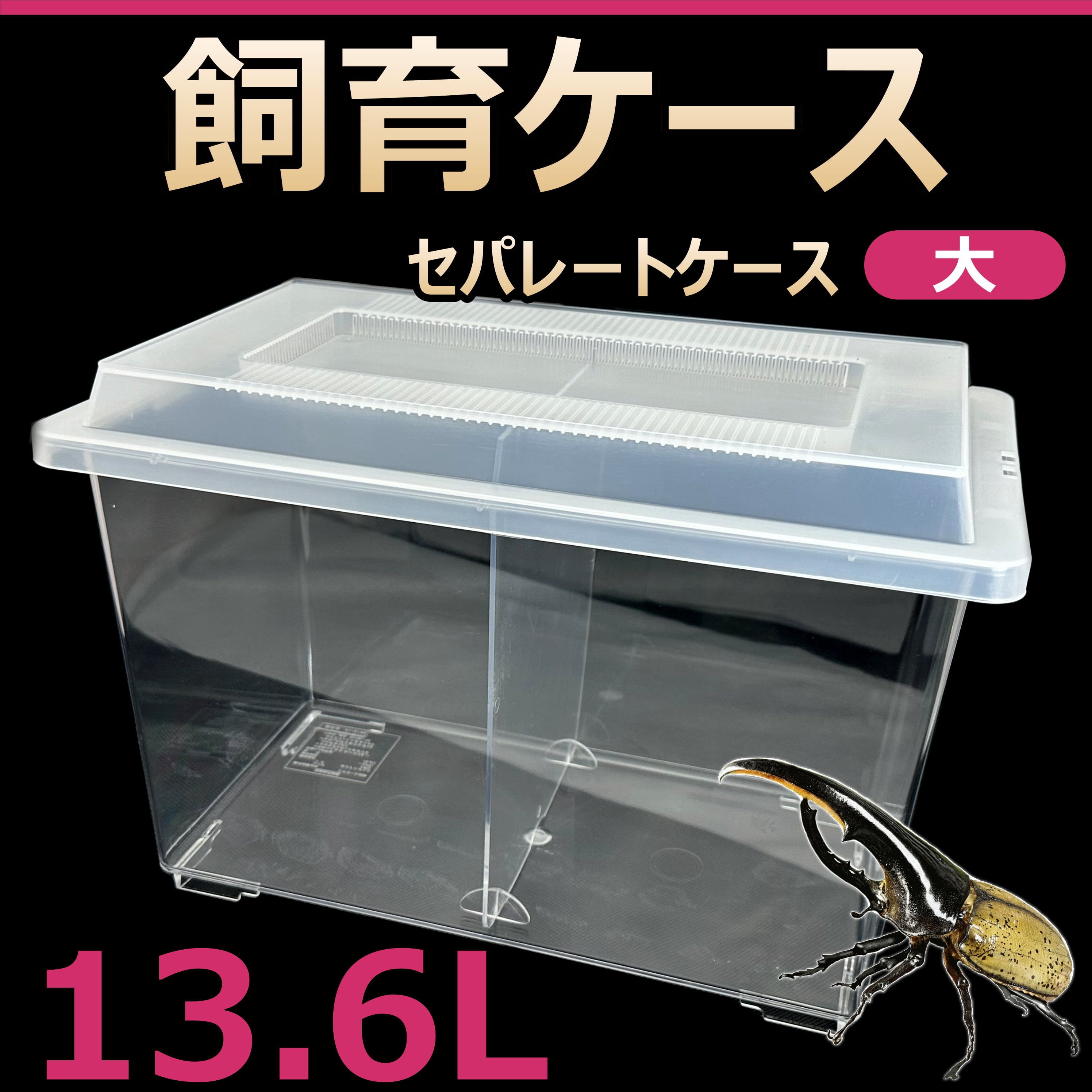 飼育ケース セパレートケース 大 13.6L 新品 1個 カブトムシ・クワガタ
