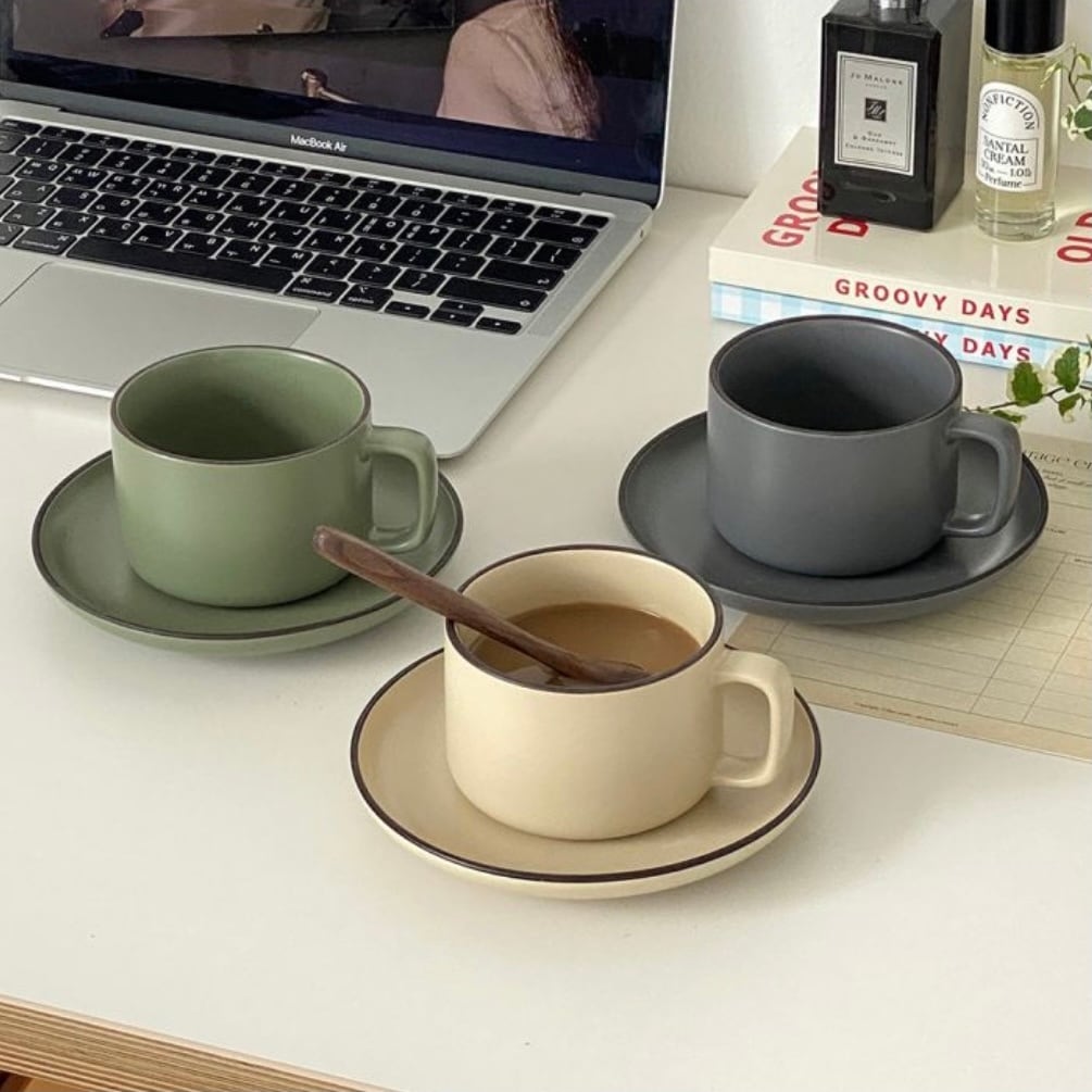 essencial tea cup saucer set 3colors / エッセンシャル ティーカップ
