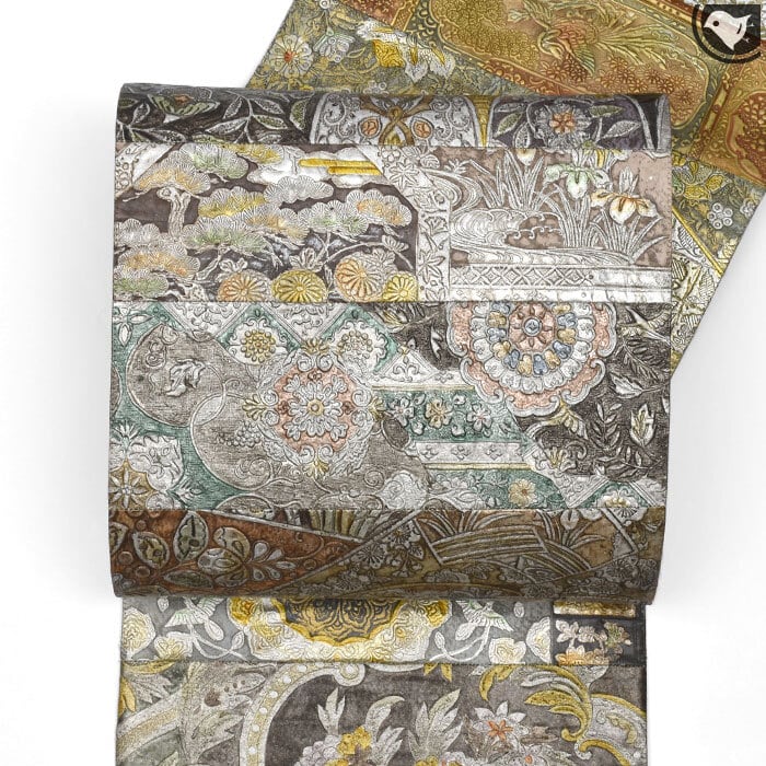 袋帯]本金唐革 名門 織匠川島 謹製 本革 正絹 日本製(商品番号:21784