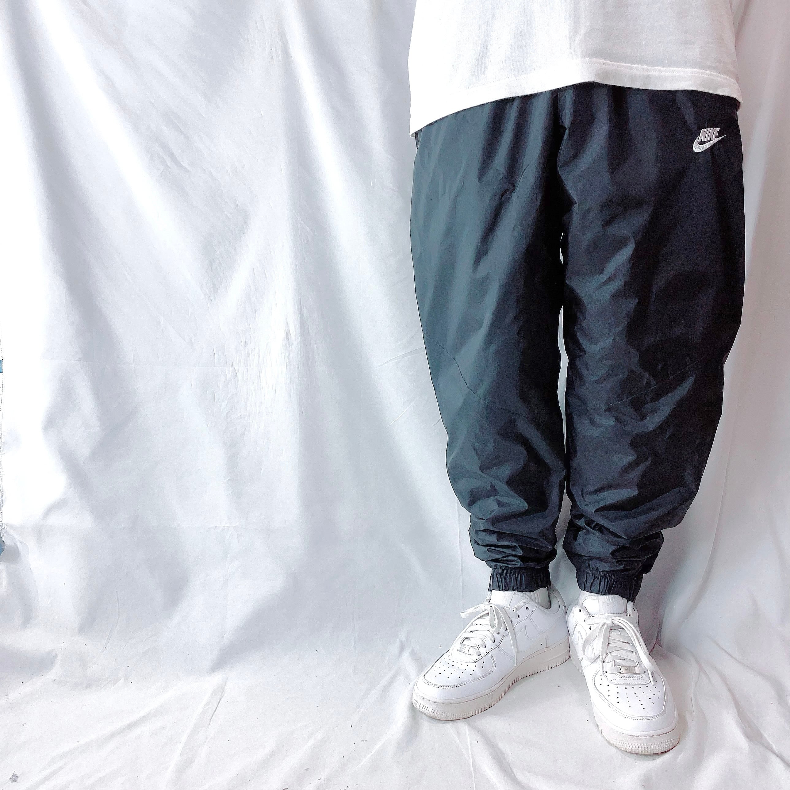 NIKE ナイキ ナイロン ジョガーパンツ ロゴ刺繡 ブラック 黒 メンズ M