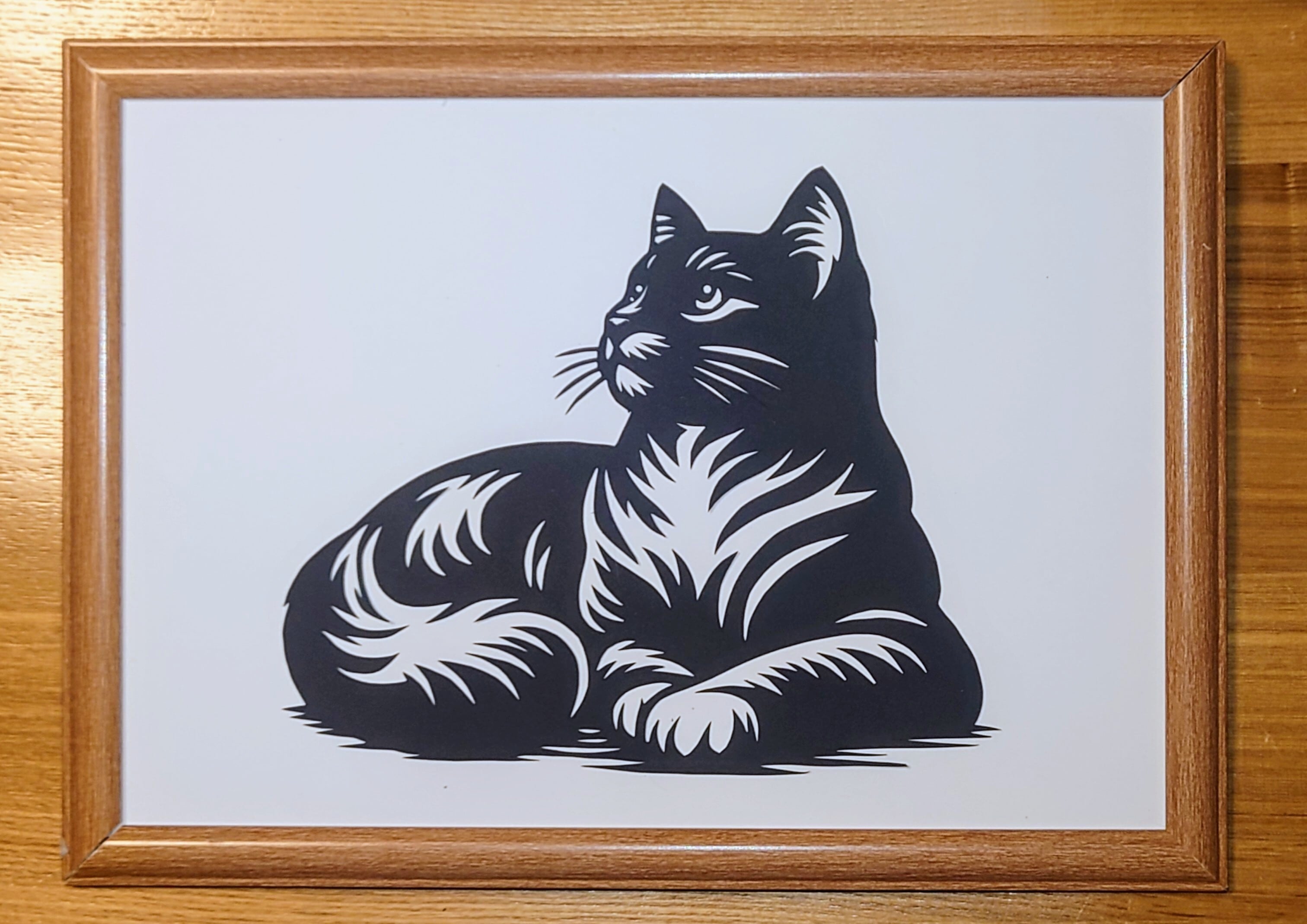 切り絵 おすわり猫ちゃん | Miyu工房 Paper Cutting