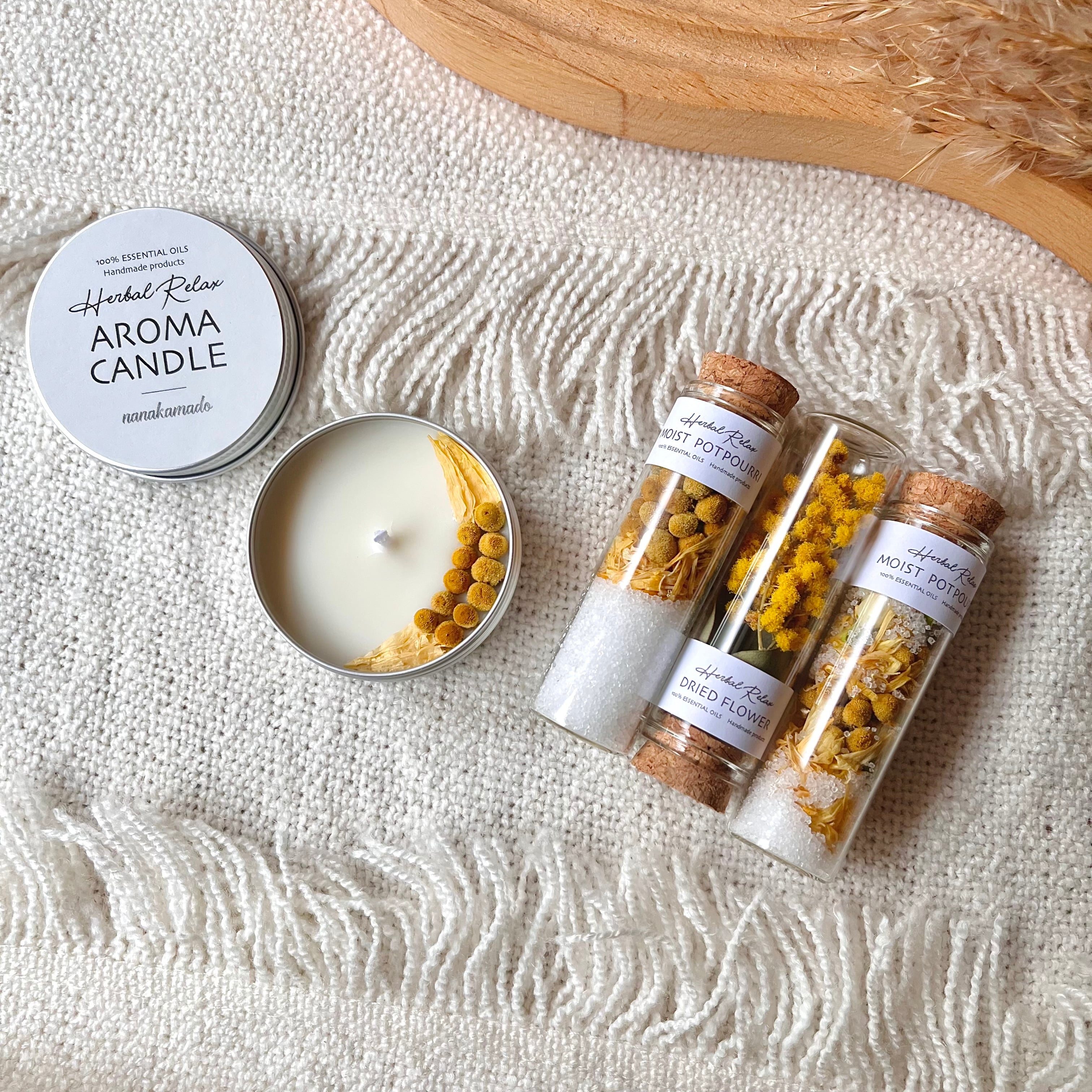 nanakamado gift set C♡《○○の香り》アロマキャンドル・ドライ