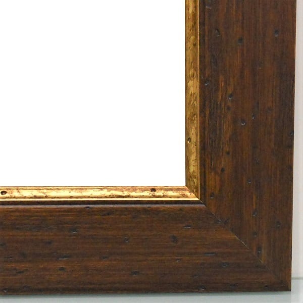 額縁アンティークおしゃれフレーム茶金14-9073額縁寸法ハガキ（152mm