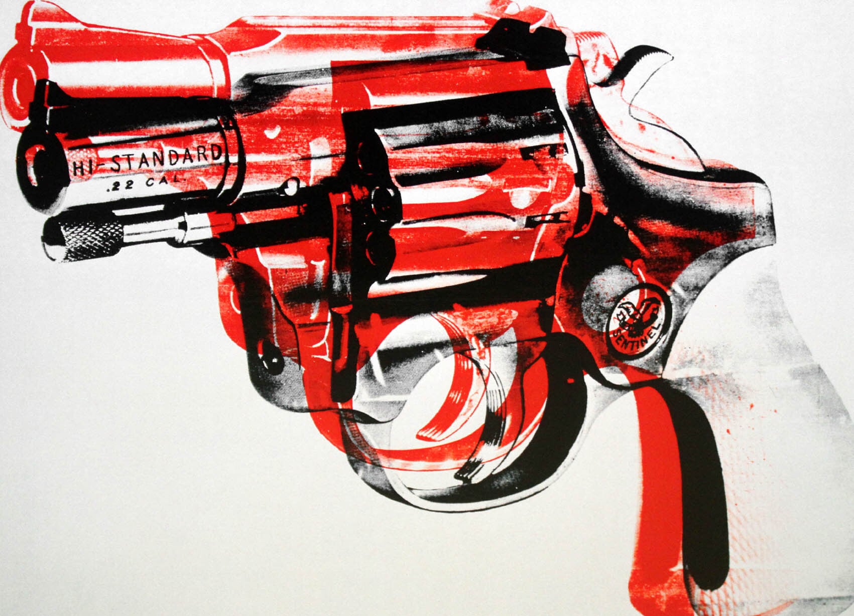 アンディ ウォーホル「ガン(ブラック&レッド)Gun,c 1981-82」展示用