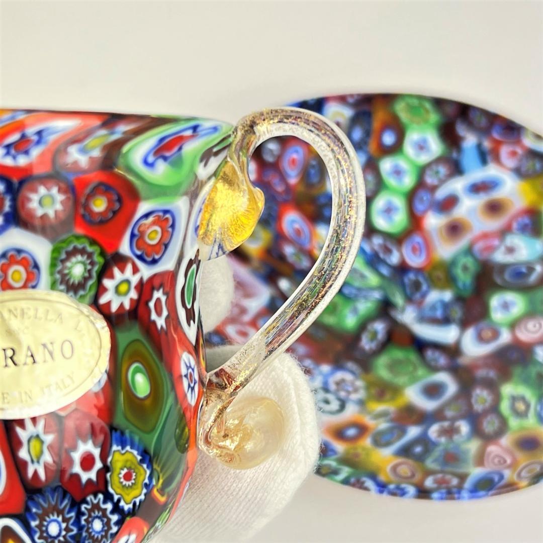 MURANO GLASS ムラノ ミルフィオリ イエロー グラス ヴェネチア MURANO