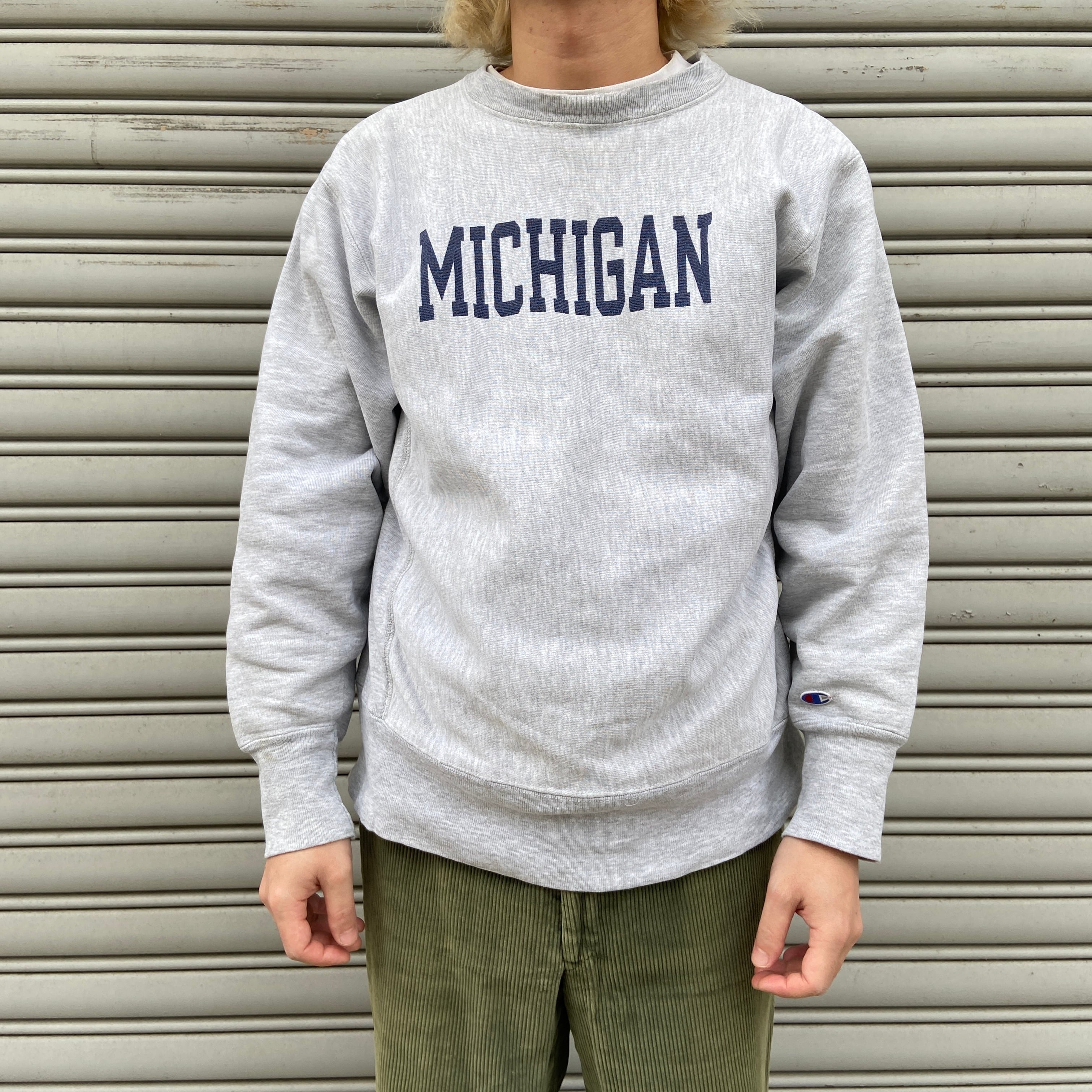 80s USA製 チャンピオン リバースウィーブ カレッジ 染み込みプリント