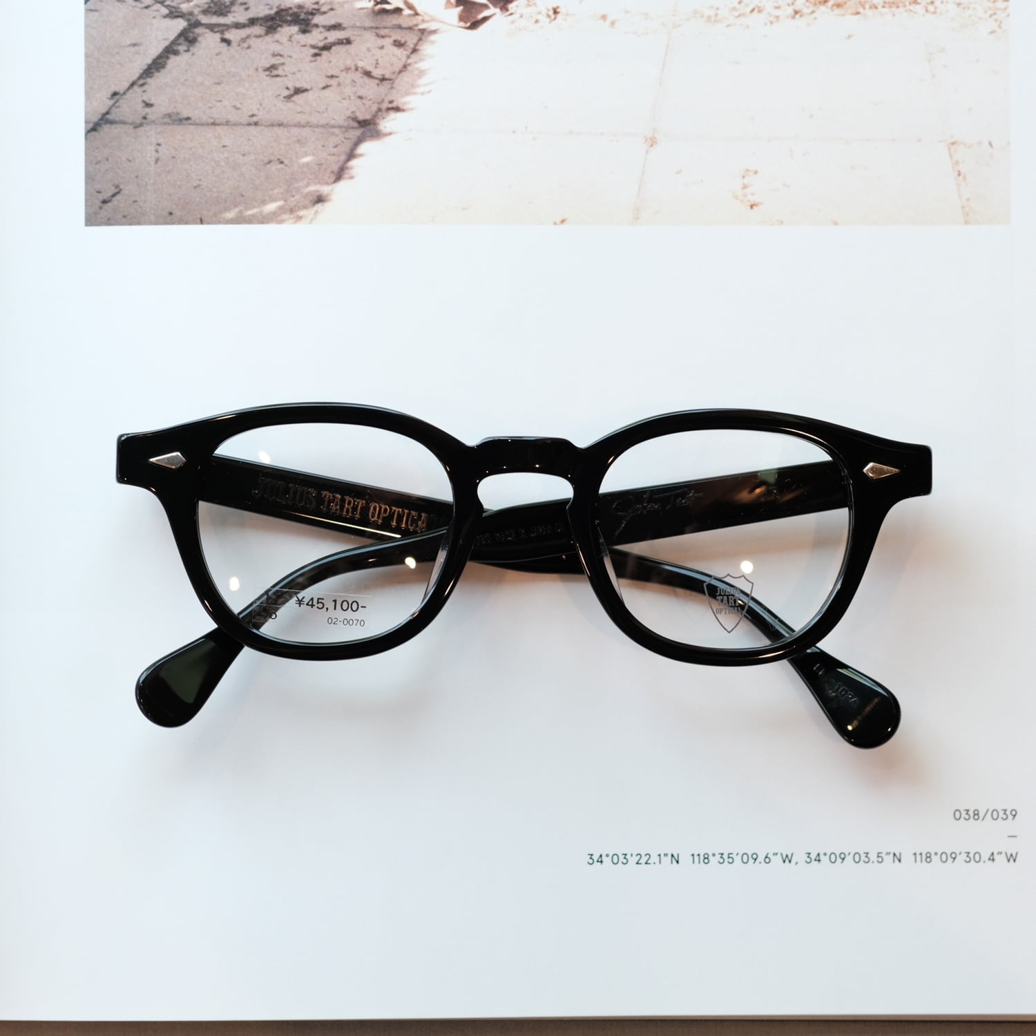 JULIUS TART OPTICAL】AR 46□24 - Black (LARGE) | SEESAW SPECTACLES
