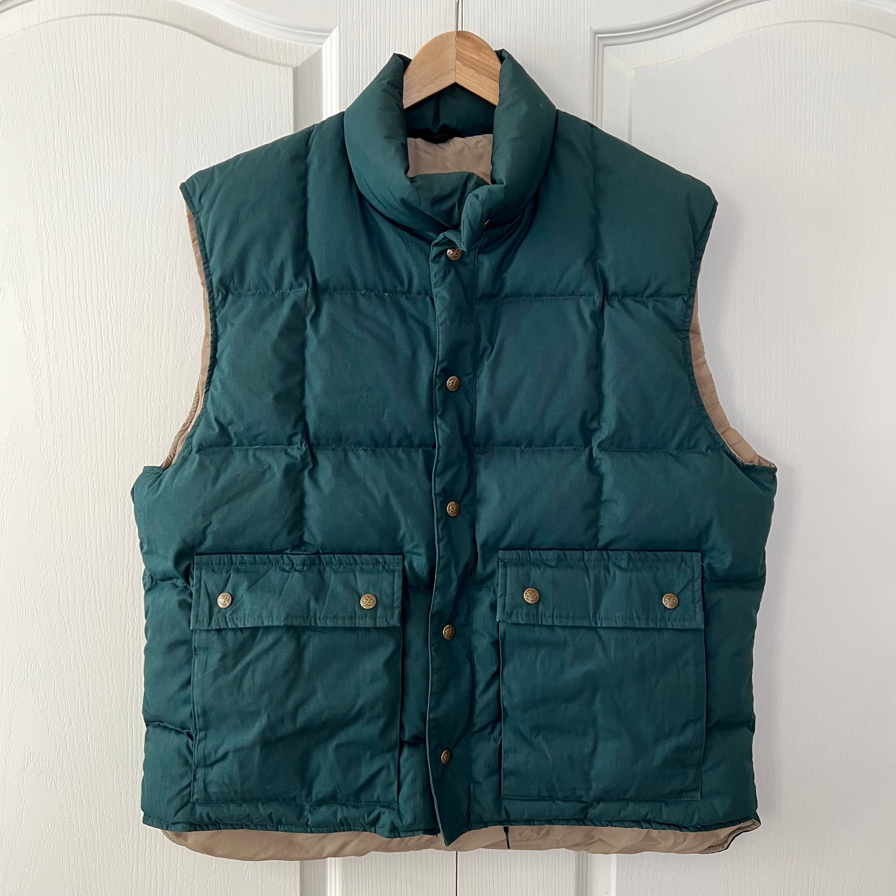 Eddie Bauer 黒タグ エディーバウアー ダウンベスト XL カラコラム